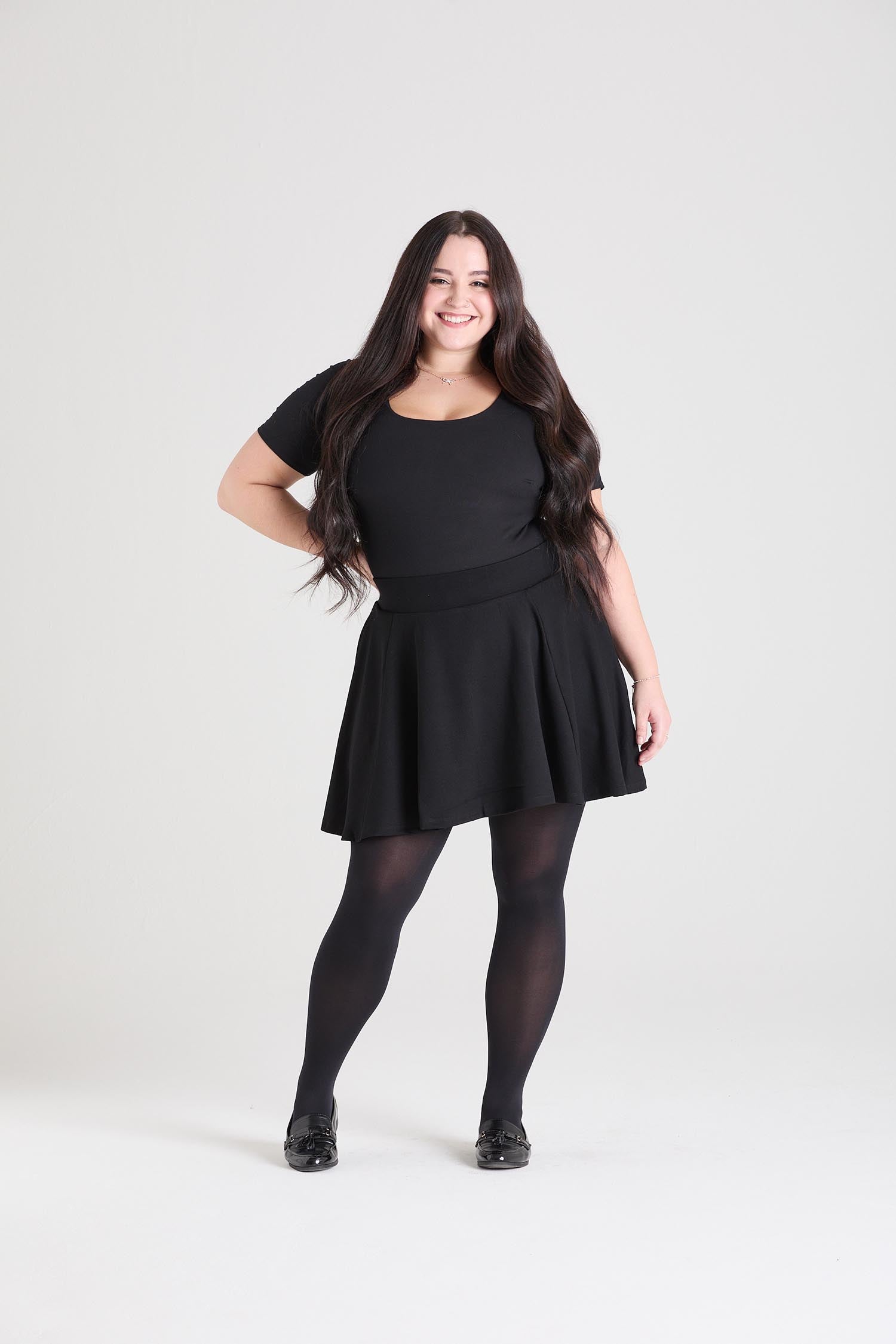 Stay Cool Opaque Tights - Black