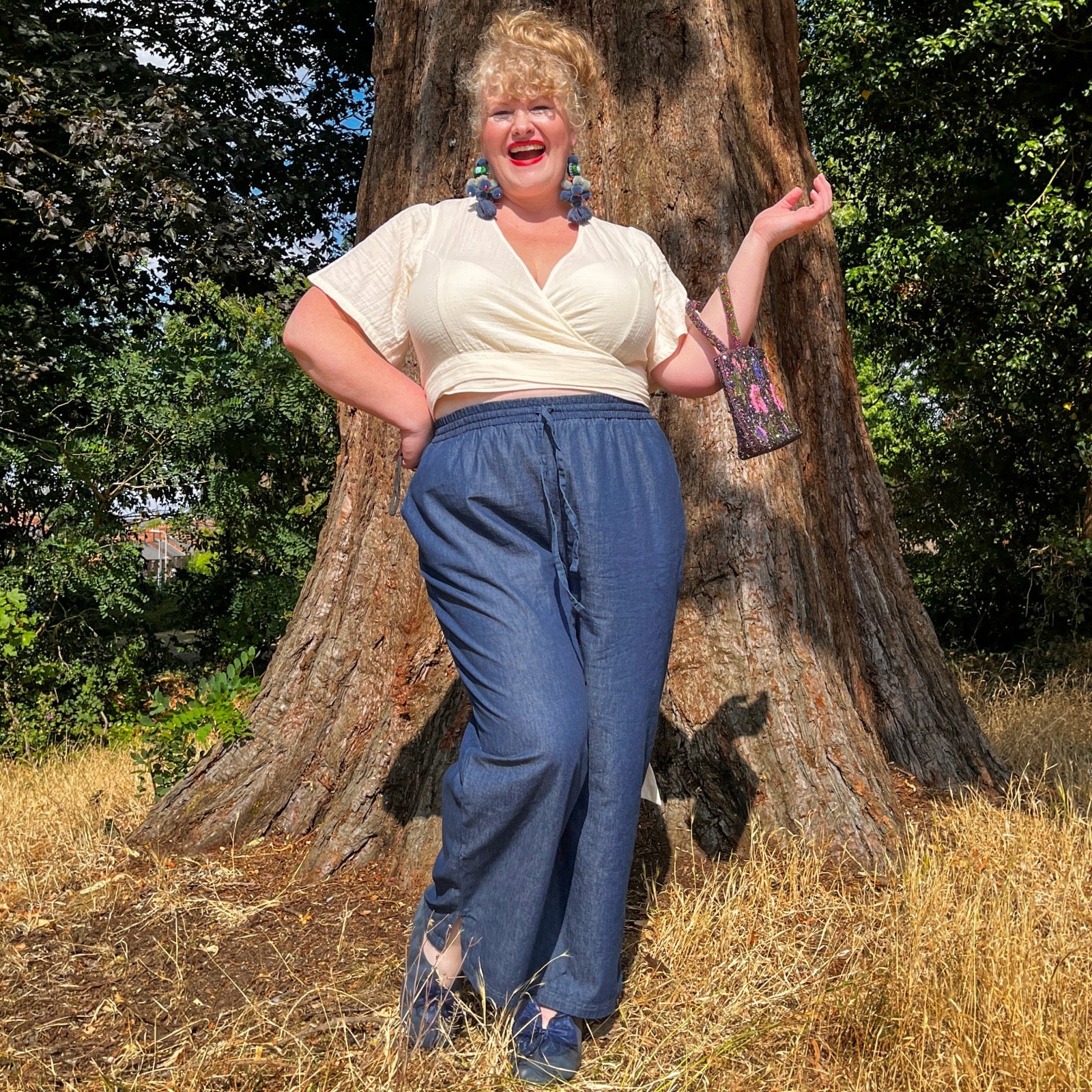 Chambray Elastic Trousers, US 0-34 – Snag US