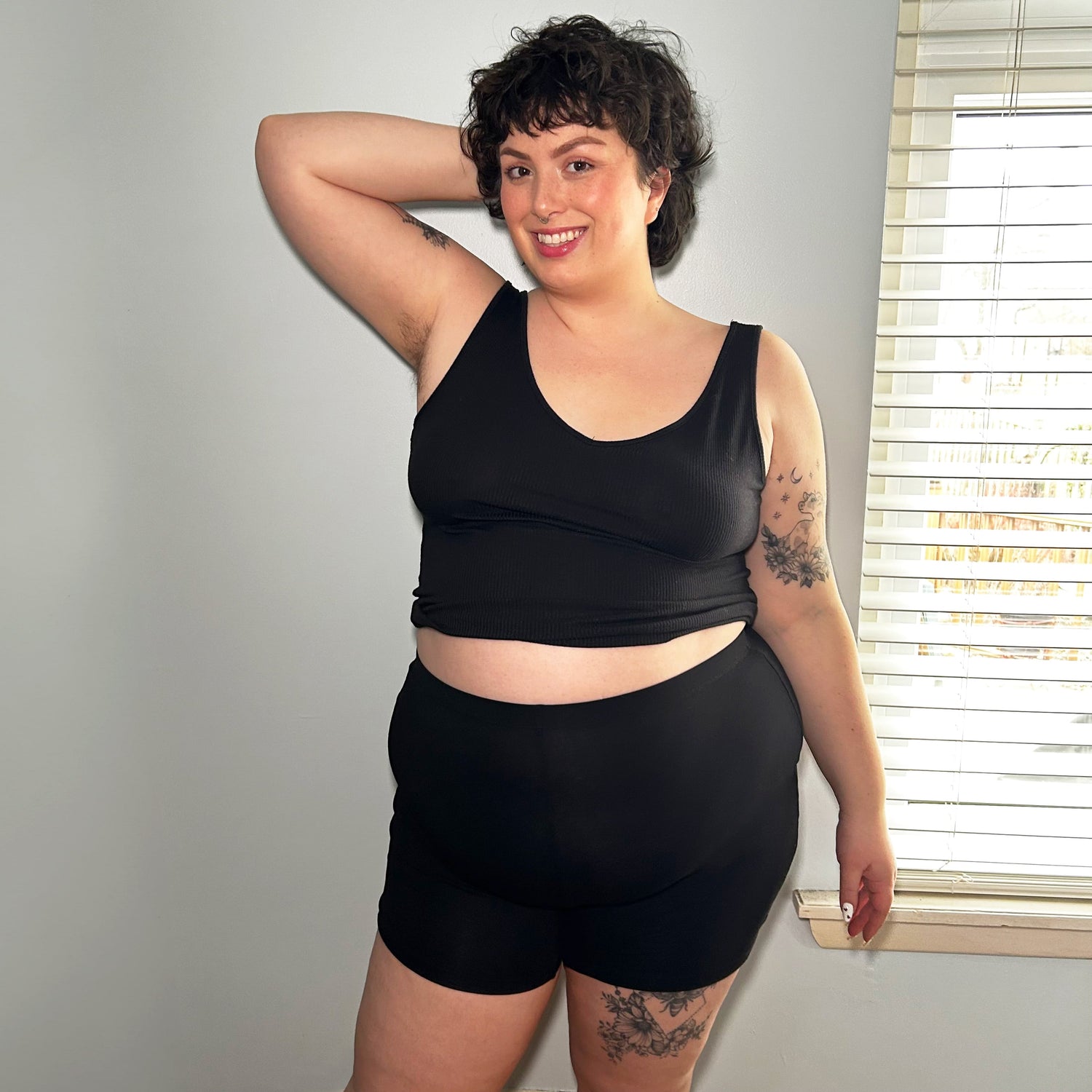 Organic Cotton Femme Boxer Shorts - Black