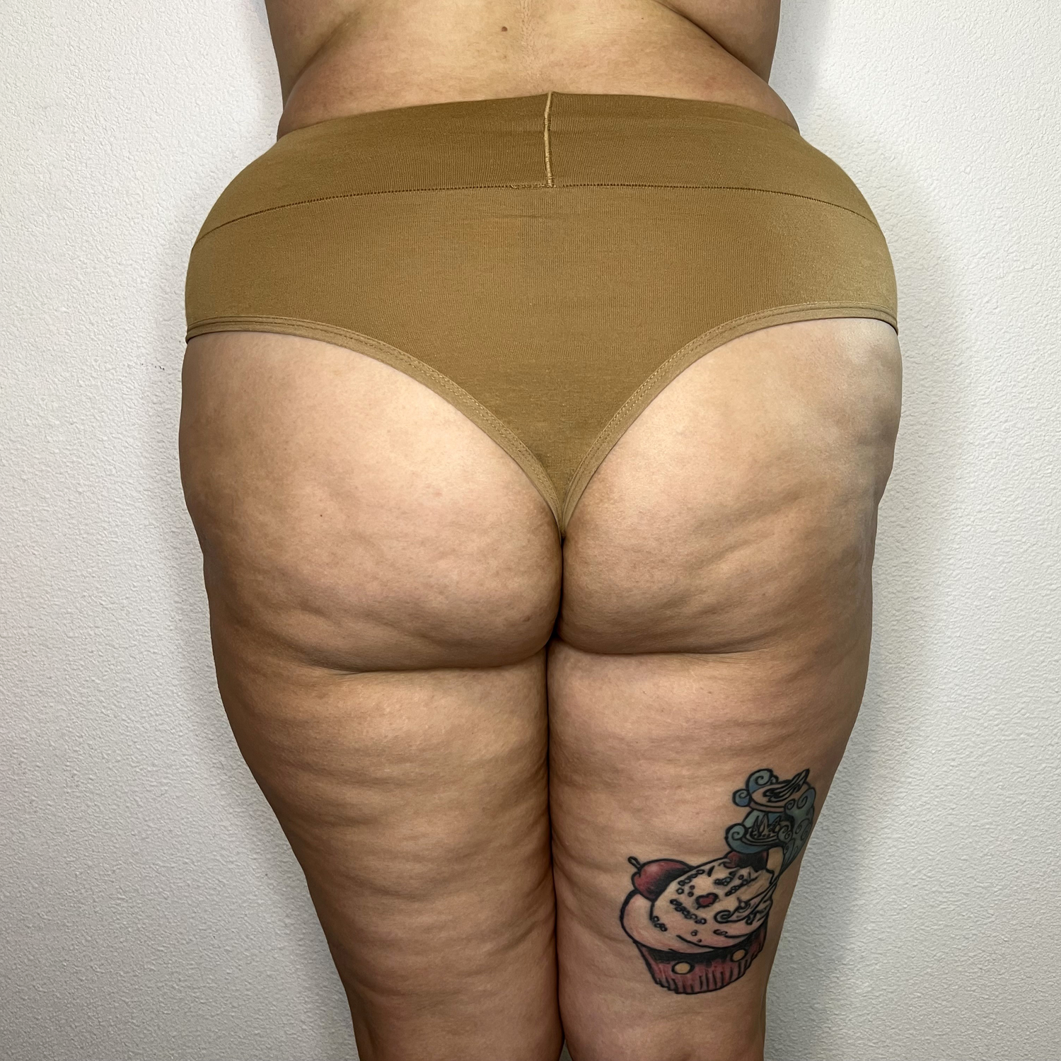 Organic Cotton Cheeky High Leg Panties - Caramel