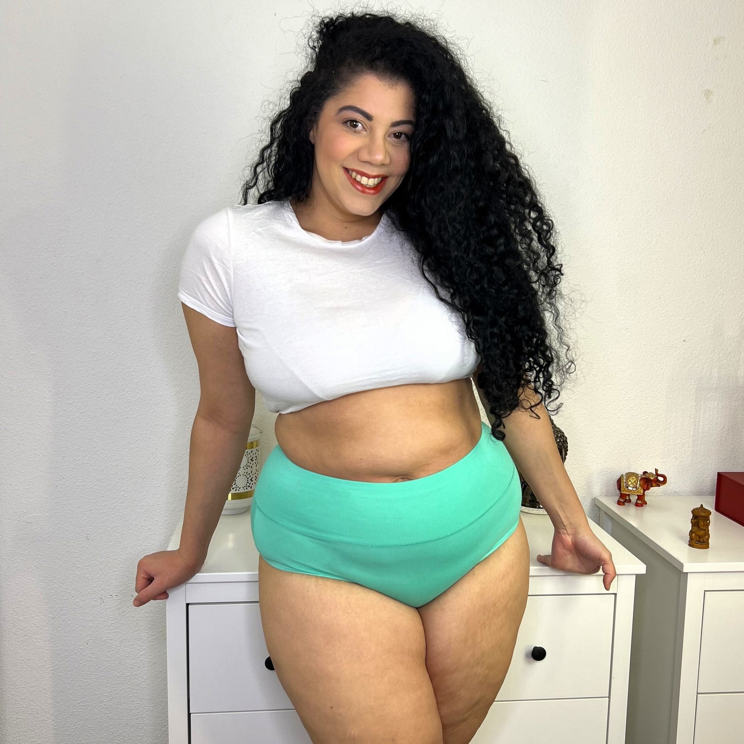 Organic Cotton Full Brief Panties - Mint