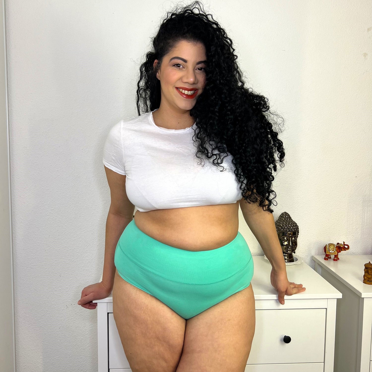 Organic Cotton Full Brief Panties - Mint