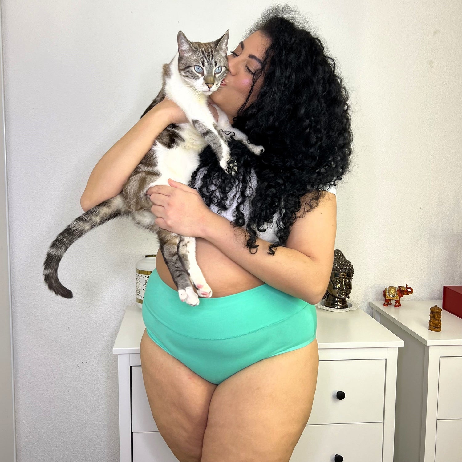 Organic Cotton Full Brief Panties - Mint