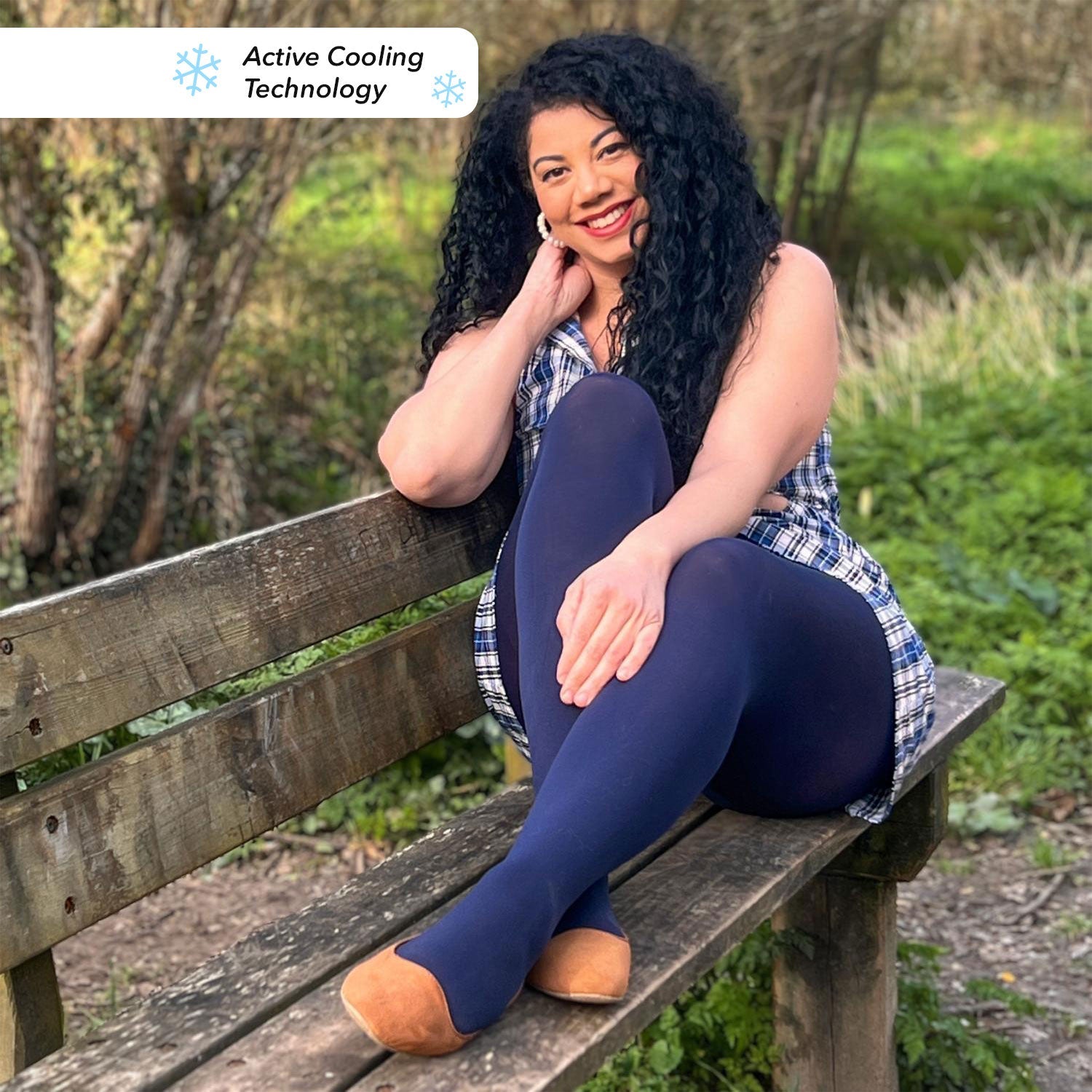 Cooling Tights - 80 Denier | Navy Tights | Snag – Snag US