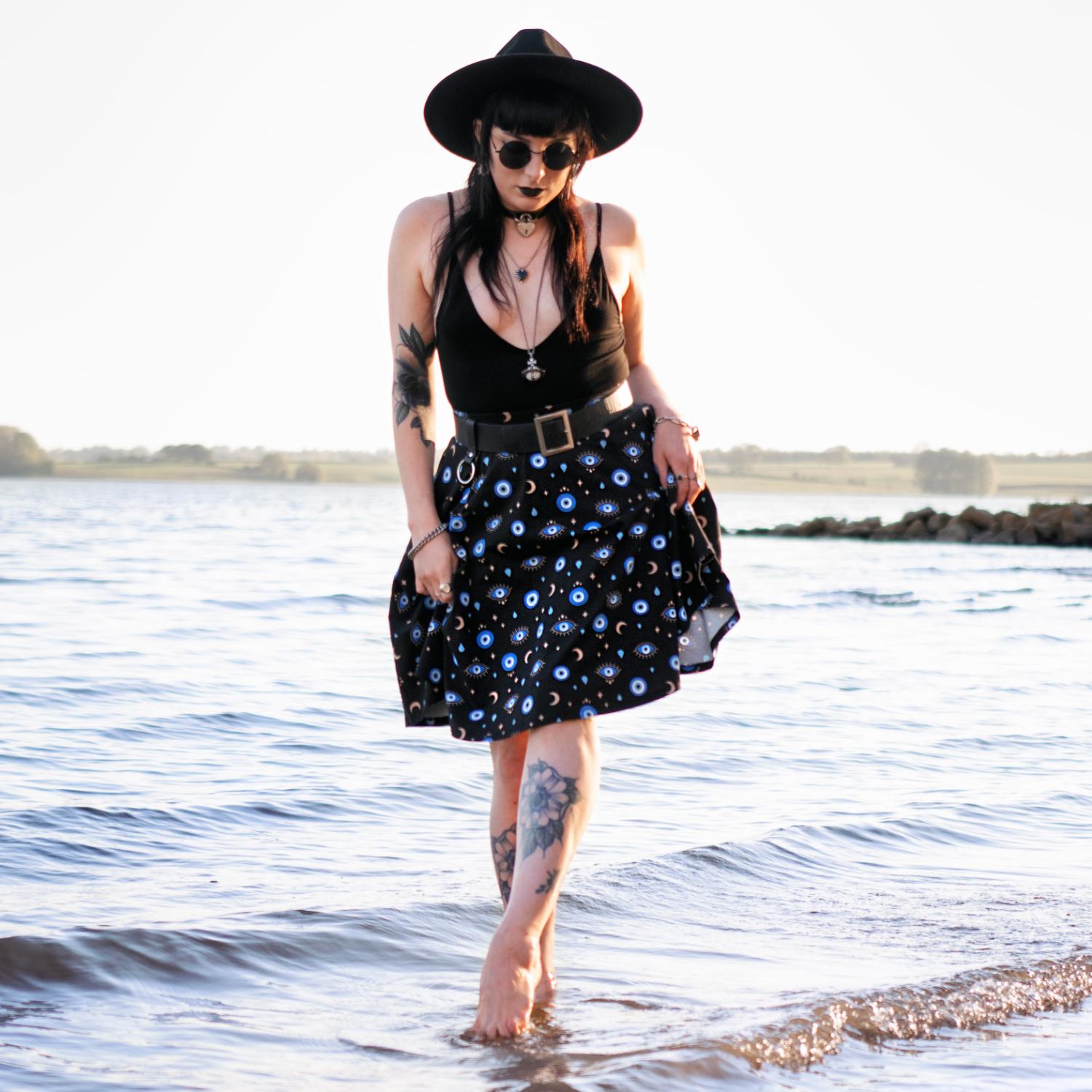 Evil Eye Organic Cotton Flare Skirt | Snag – Snag US