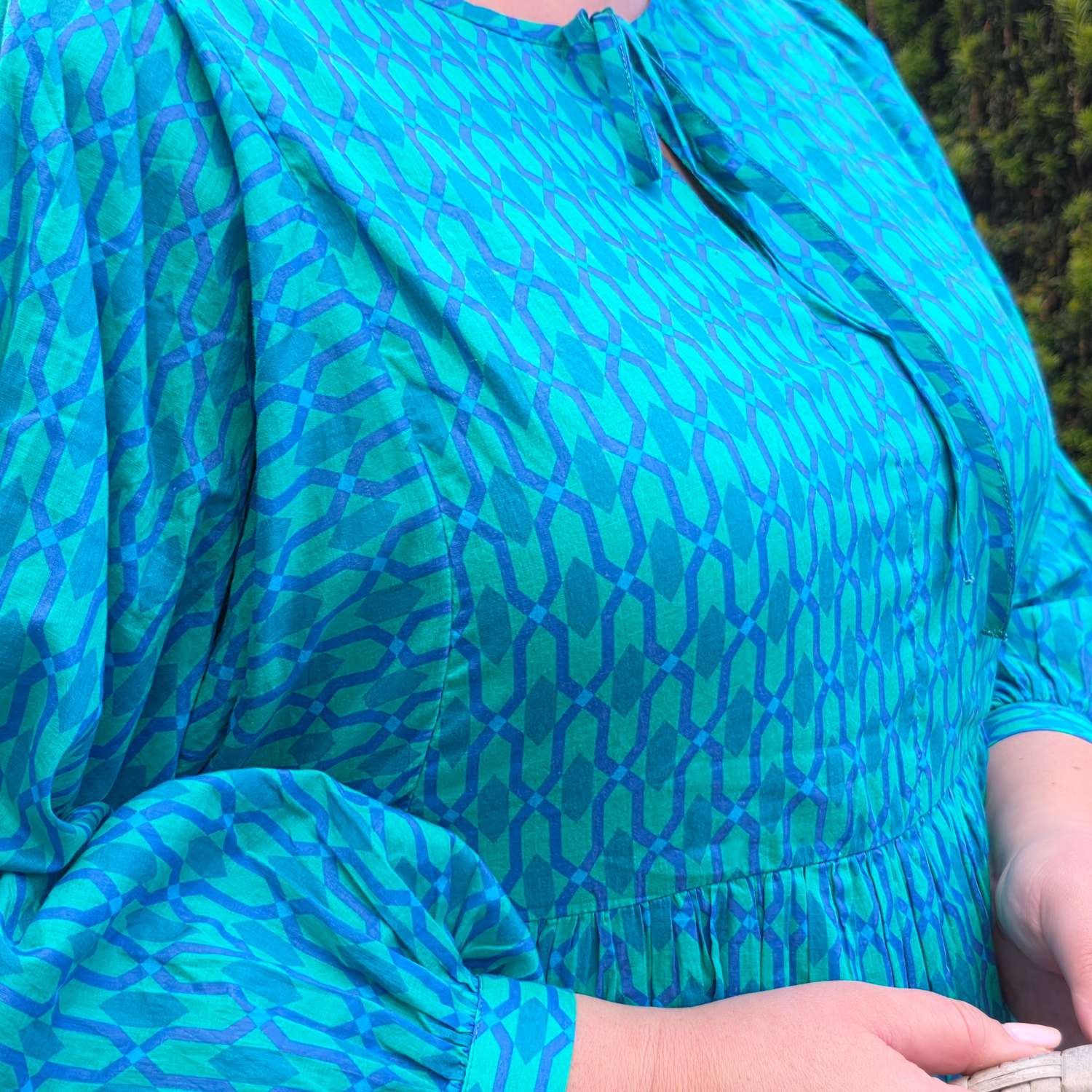 Gabriela Cotton Maxi Dress - Teal City