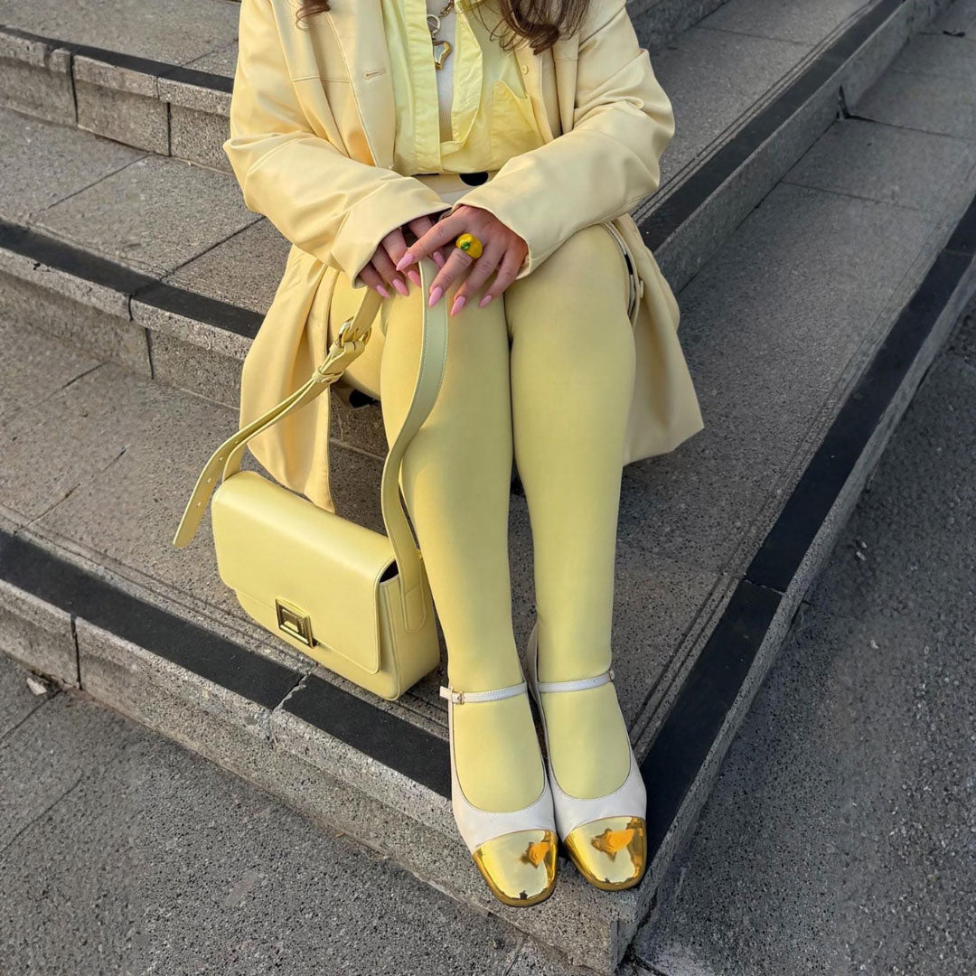 Super Opaque 120 Denier Tights - Butter