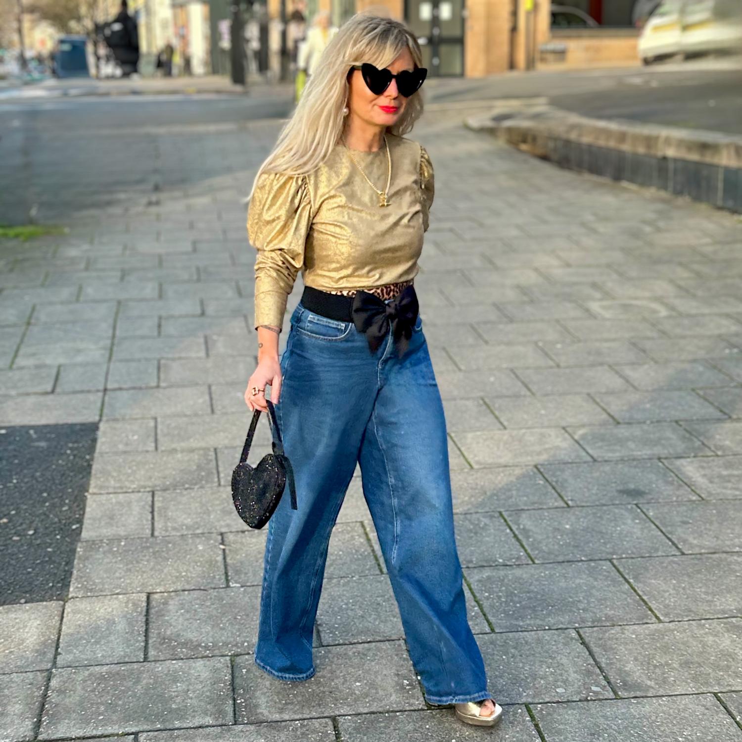 Organic Wide Leg Jeans - Atlantic