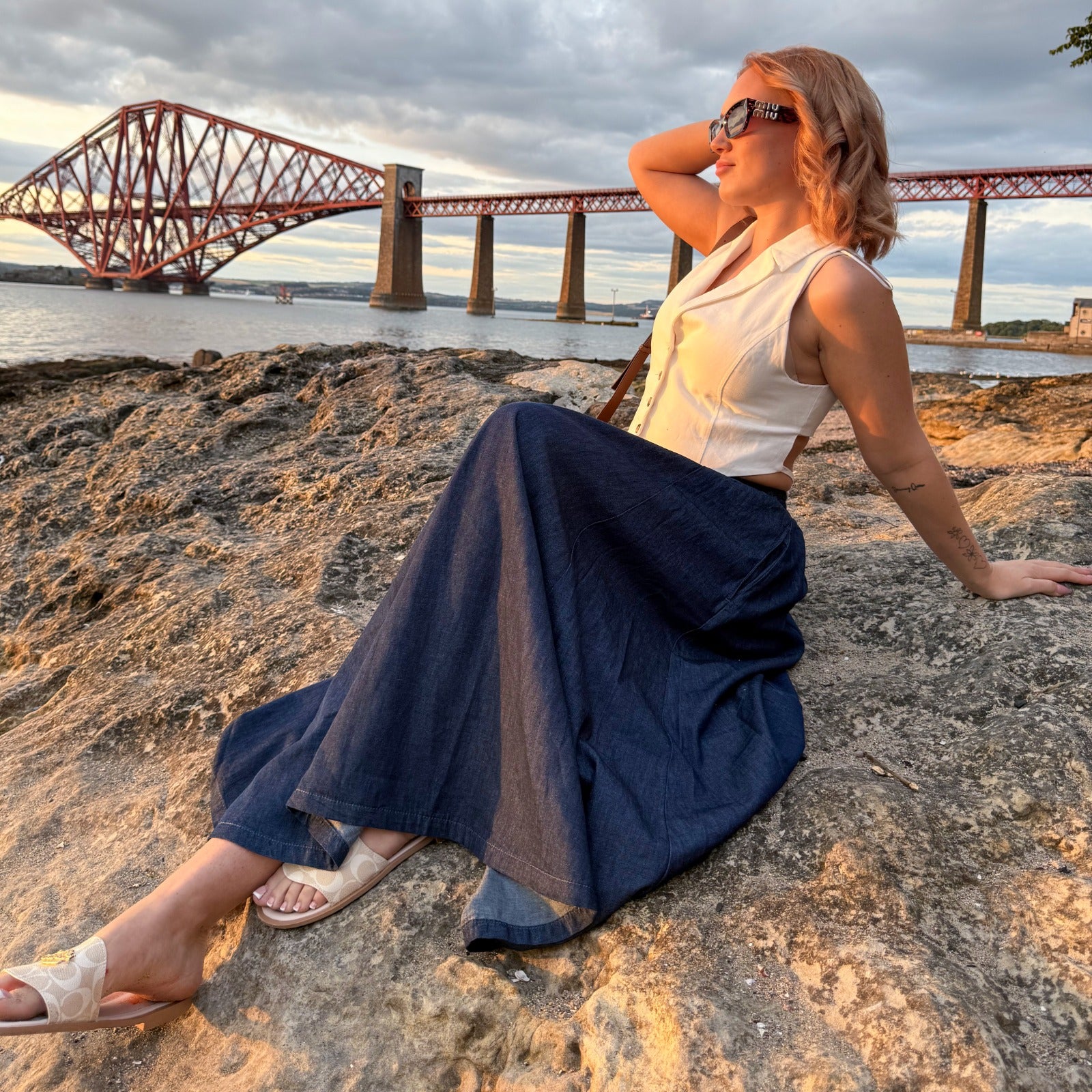 Chambray Maxi Skirt, US 0-34 – Snag US