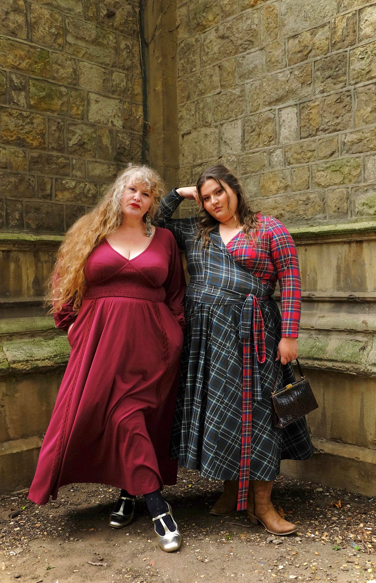 Islay Jersey Maxi A-Line Skirt - Green Plaid