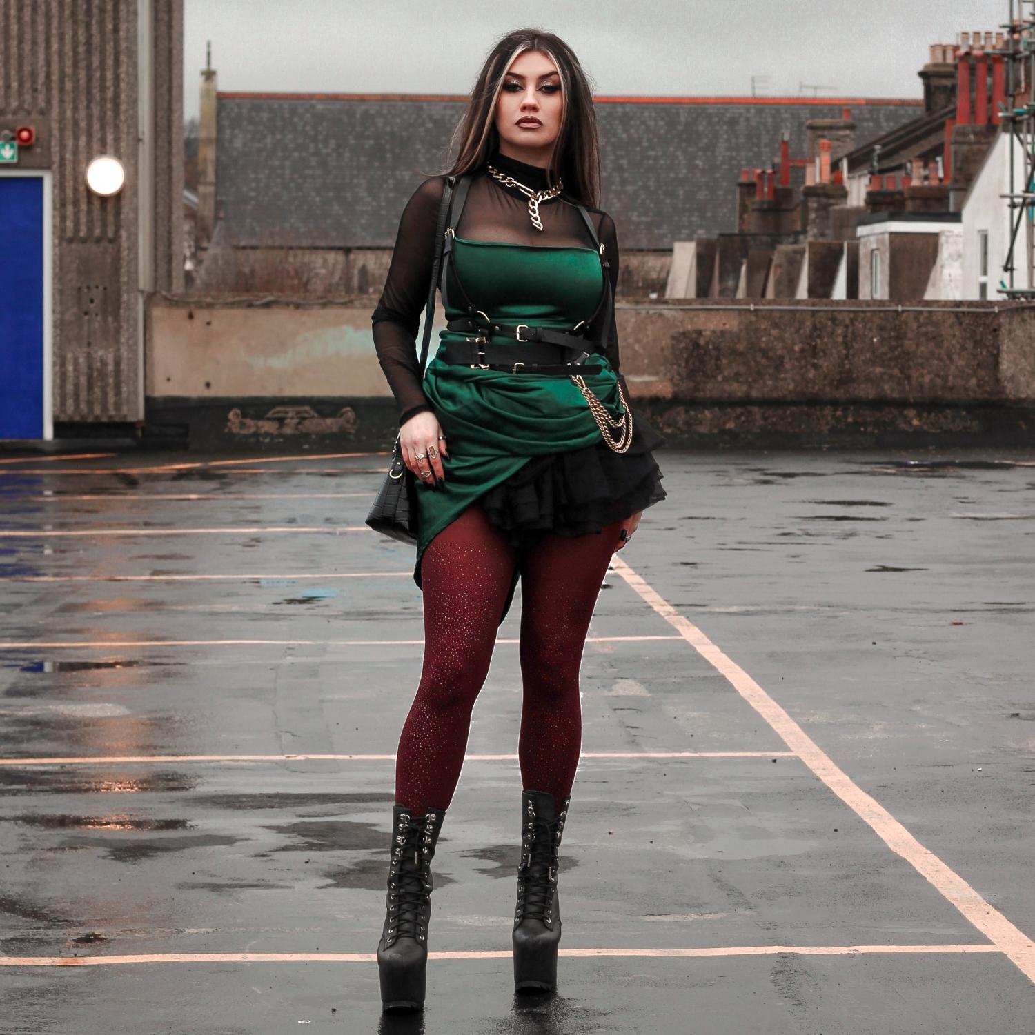 Opaque Tights - Gold Glitter