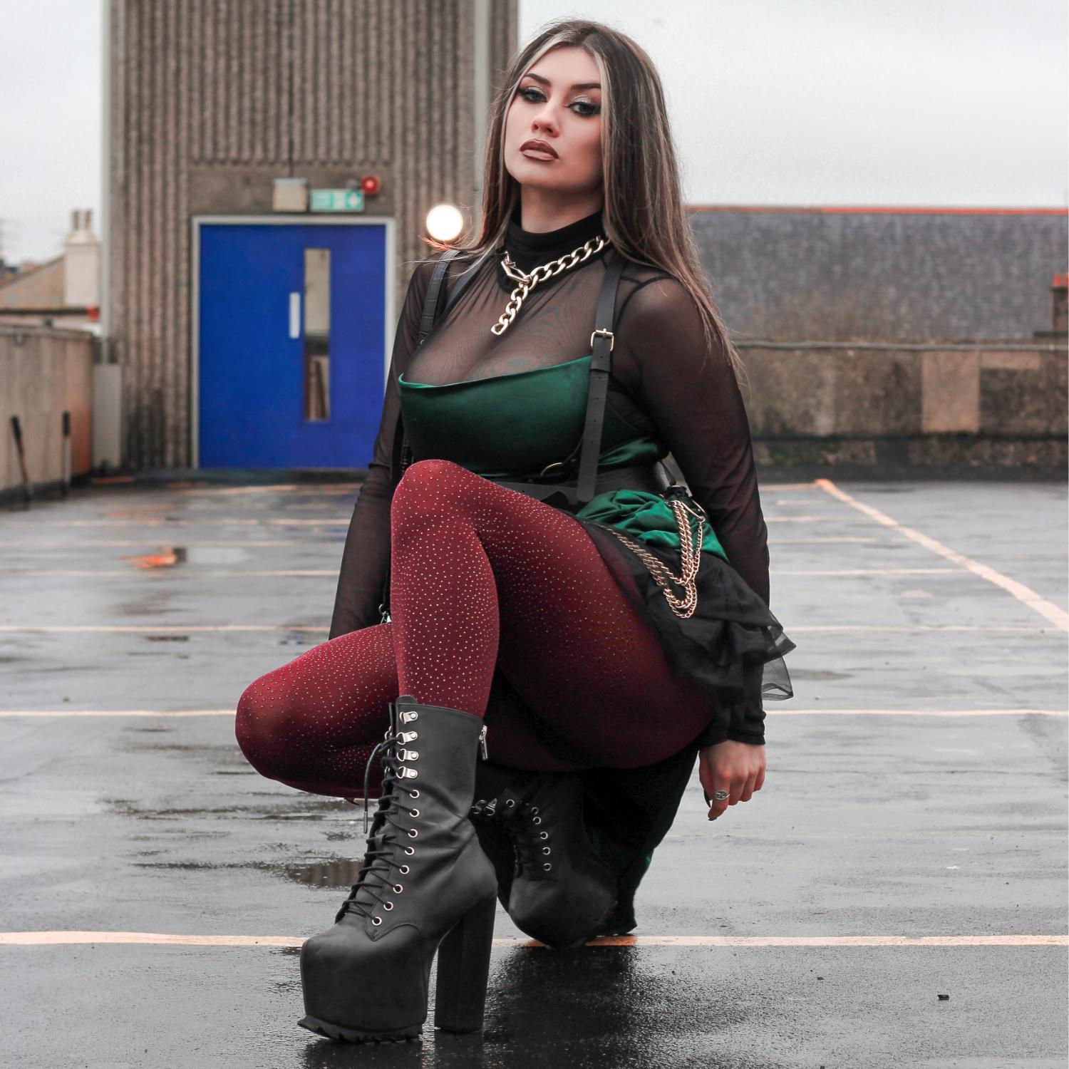 Opaque Tights - Gold Glitter