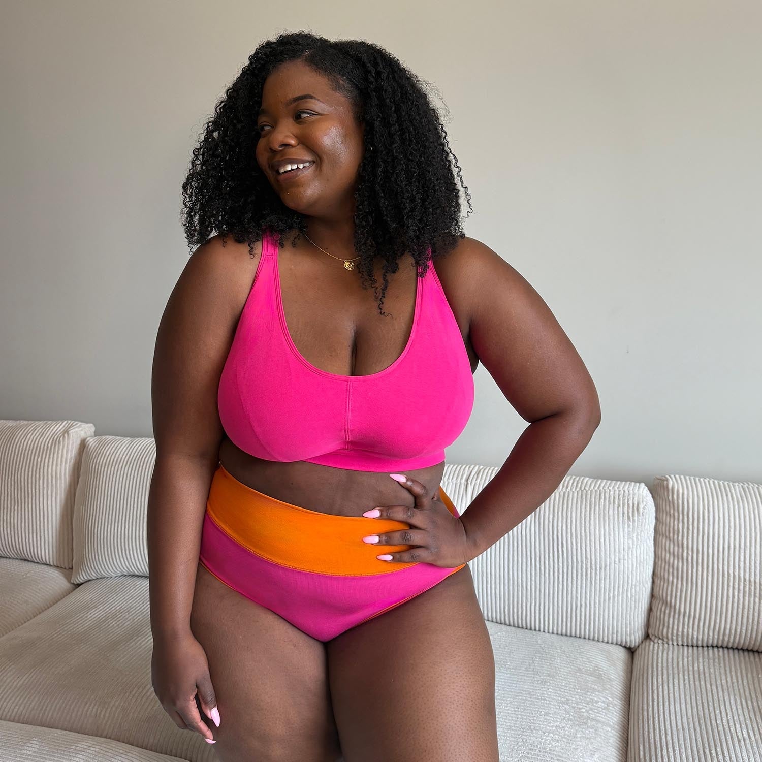 Organic Cotton Full Brief Duo Knickers - Barbara & Papaya