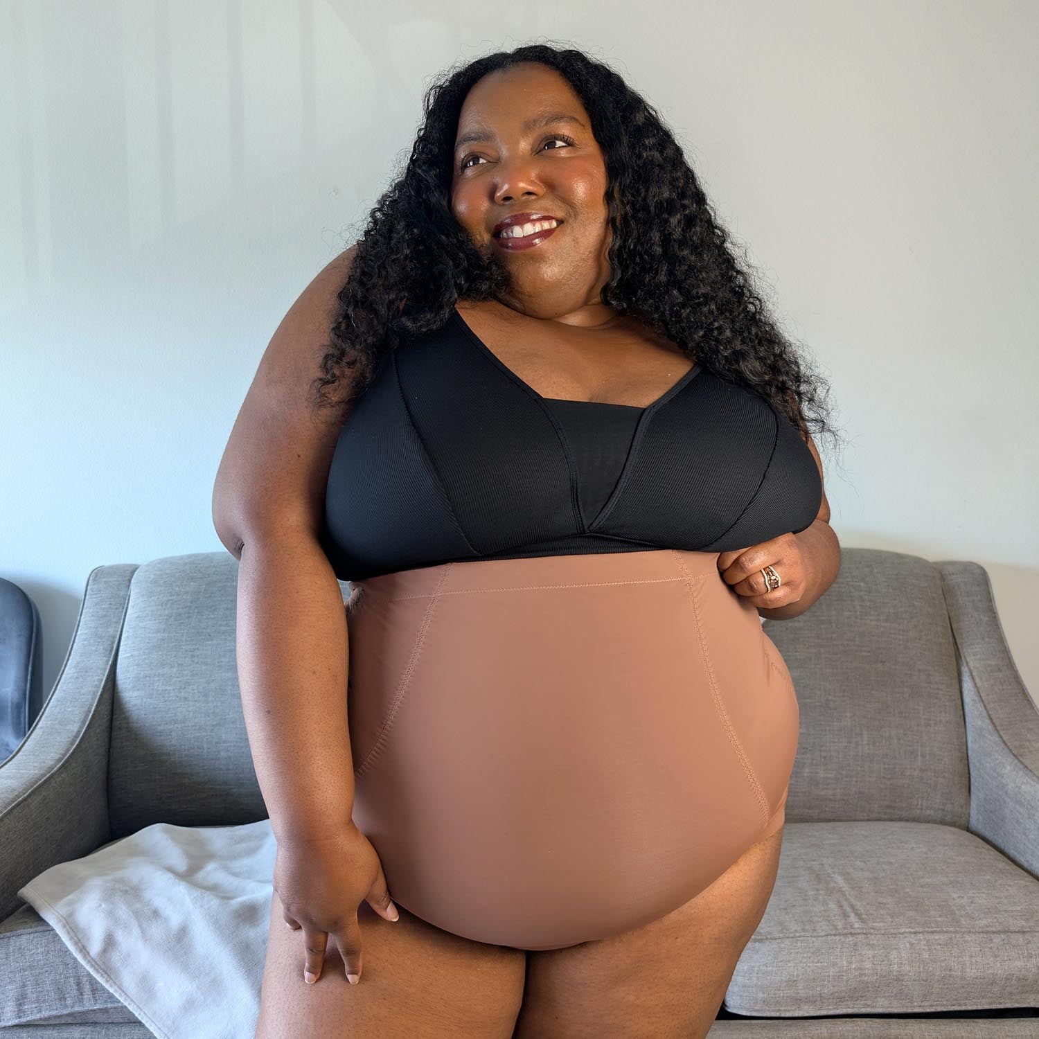ebony fish net Smoothwear Super High Waist Panties - Opulent