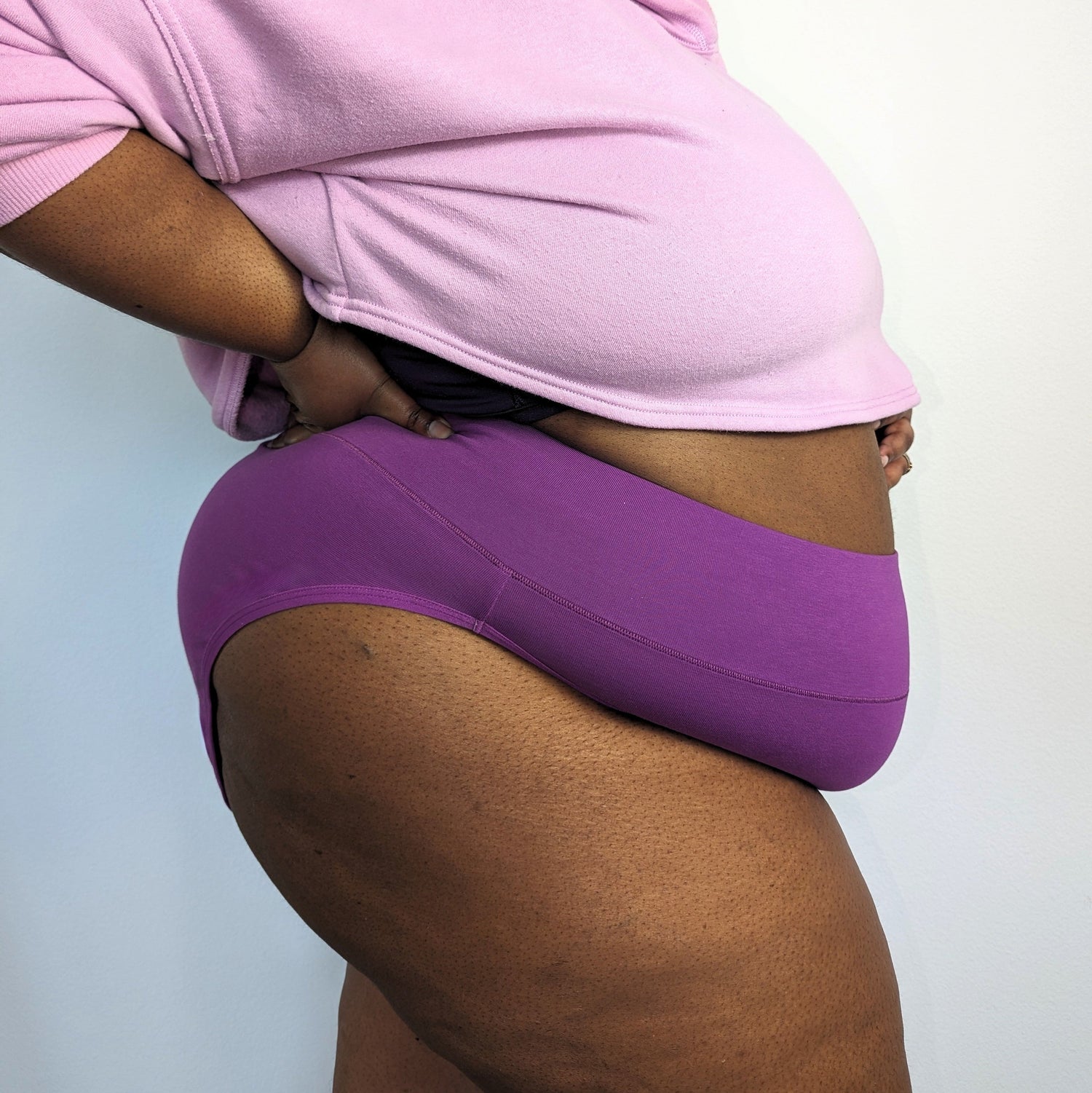 Organic Cotton Super High Leg Panties - Grape Escape