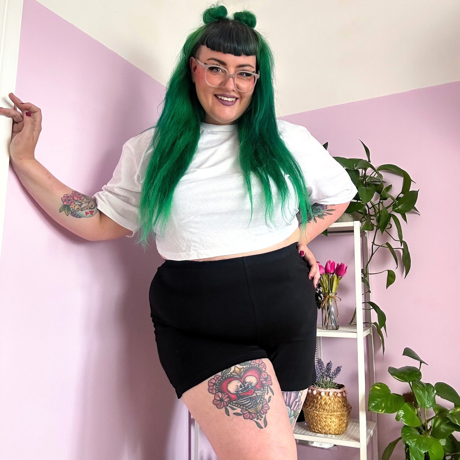 Organic Cotton Femme Boxer Shorts - Black