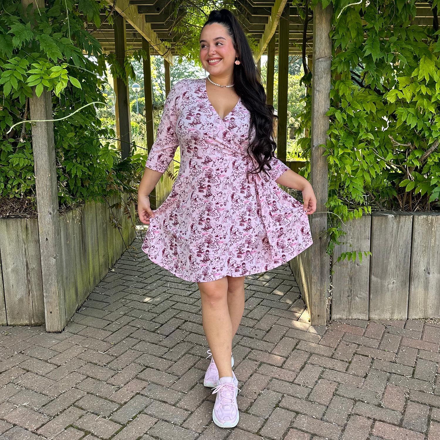 Mini Wrap Dress - Passion au Jardin Mini Wrap Dress - Passion au Jardin