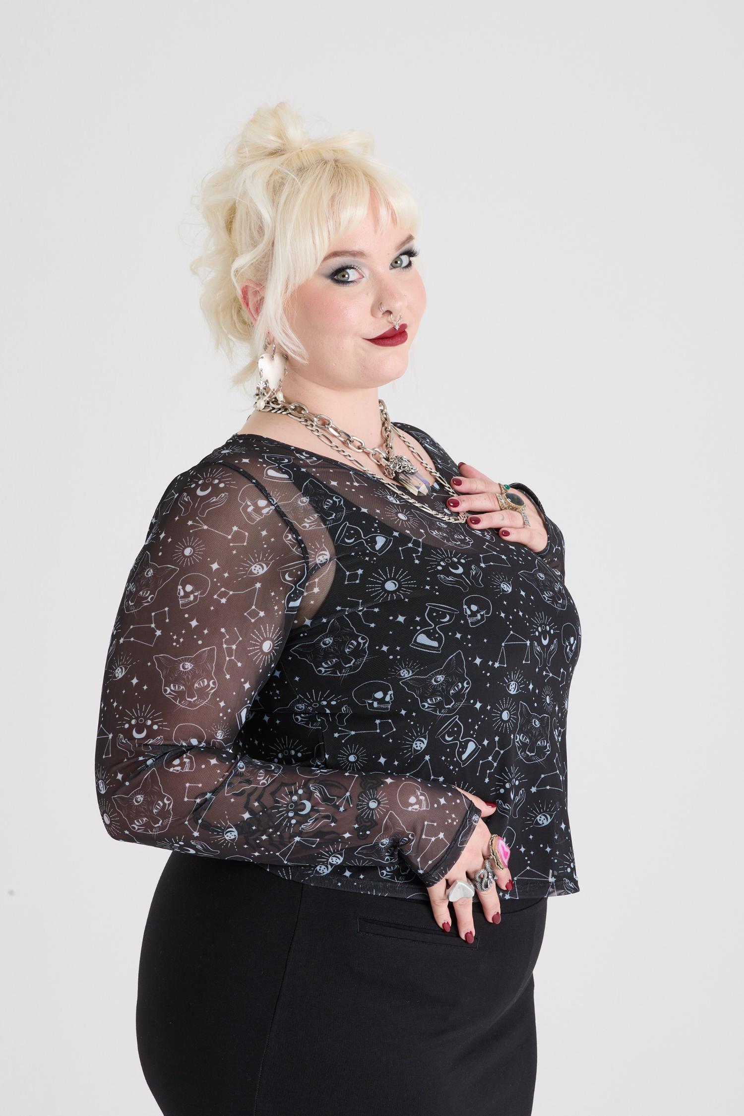 Psychic Cats Mesh Top