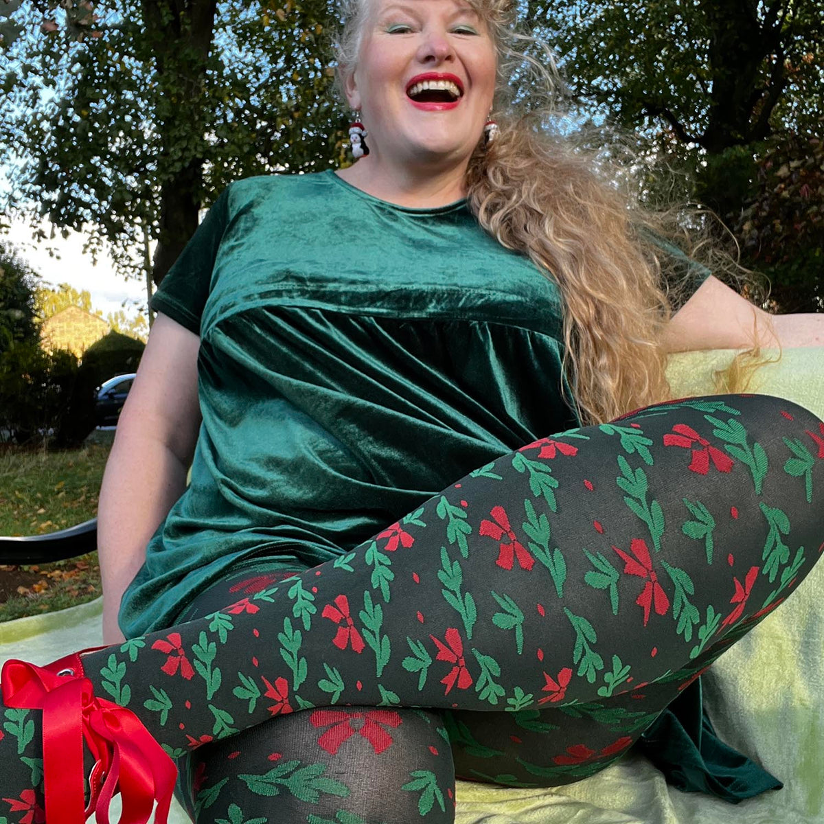 Holly Dolly Tights - Crocodile