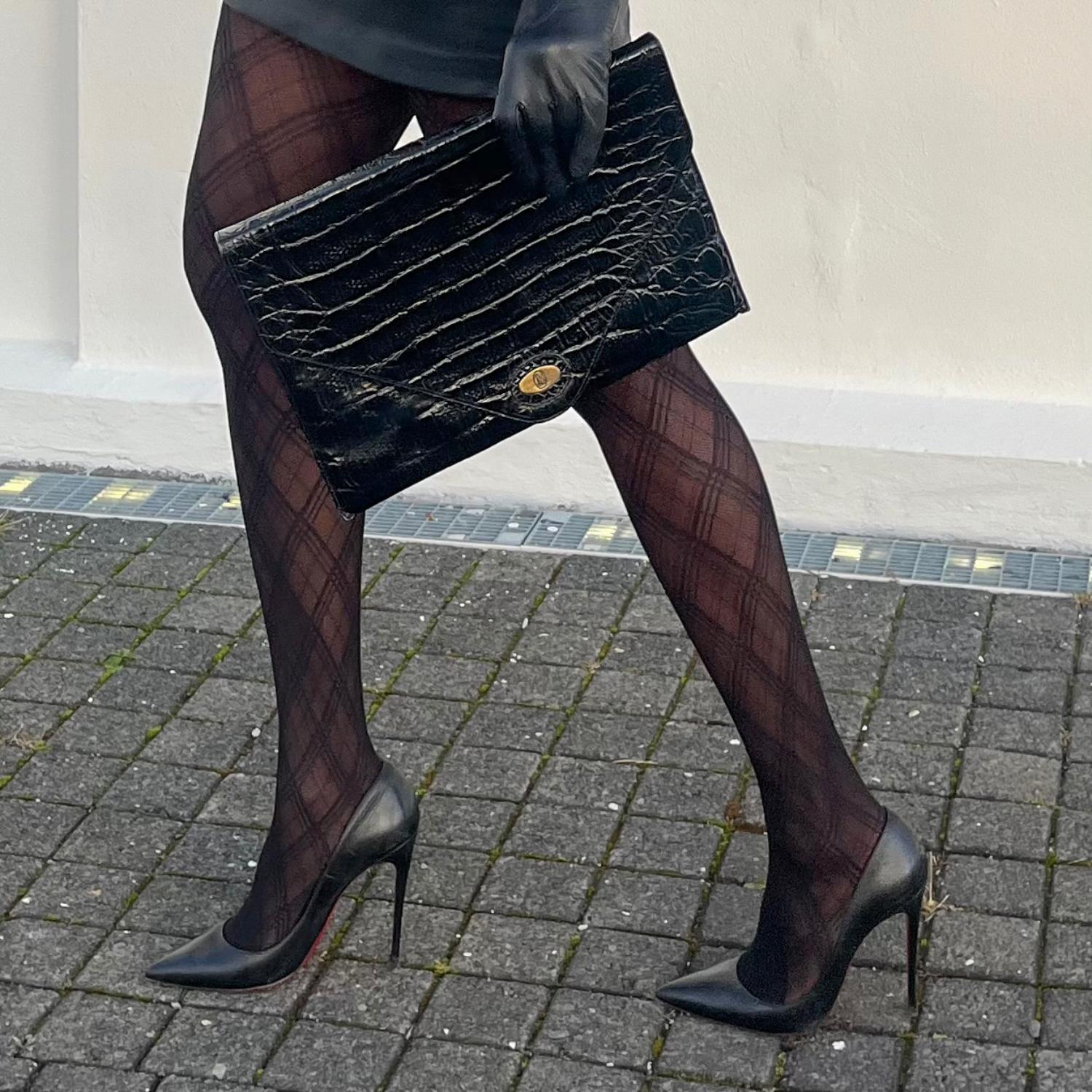 Christmas Tights - Midnight Plaid