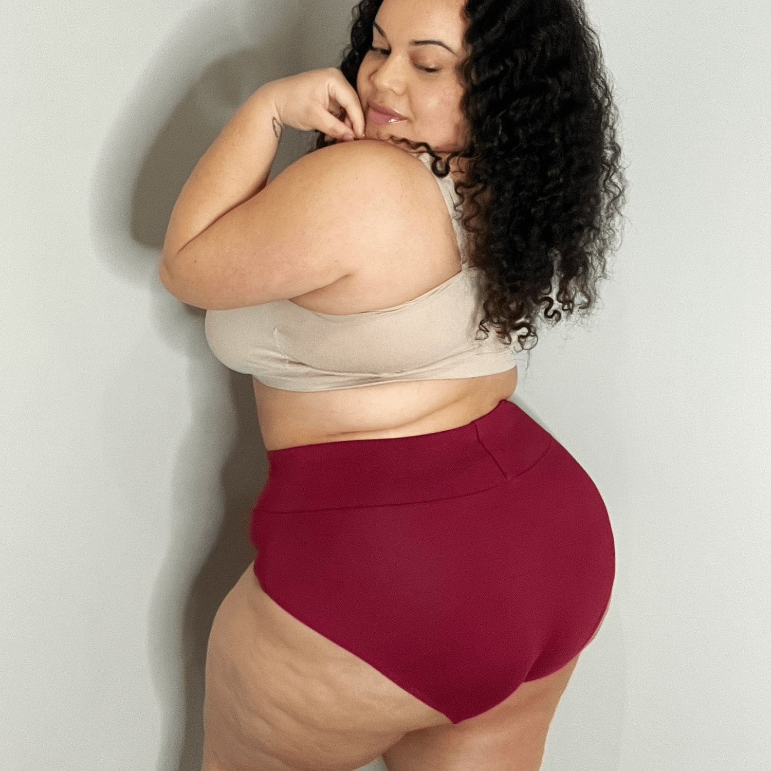 Organic Cotton Full Brief Panties - Blood Red