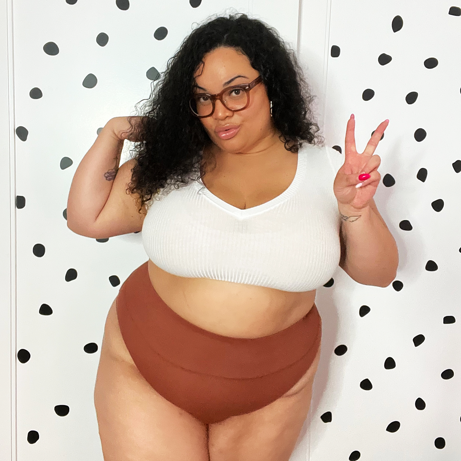 Organic Cotton Cheeky High Leg Panties - Root Beer