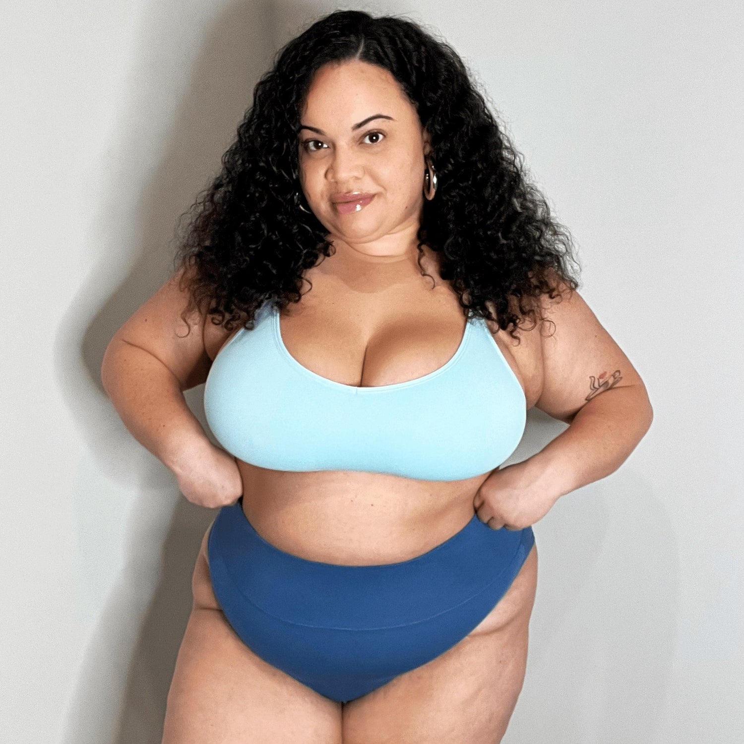 Organic Cotton Super High Leg Panties - Denim