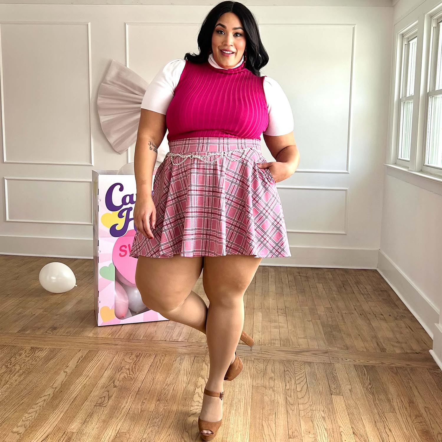 Skater Skirt Plus Size Plaid Midi Skirt Plus Size Midi Plaid Skirt