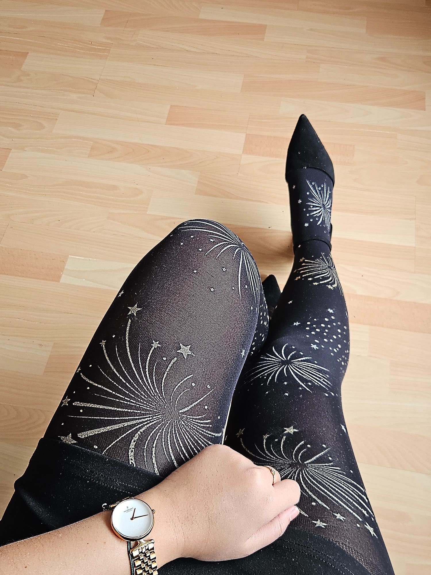 Opaque Tights - Glitter Fireworks