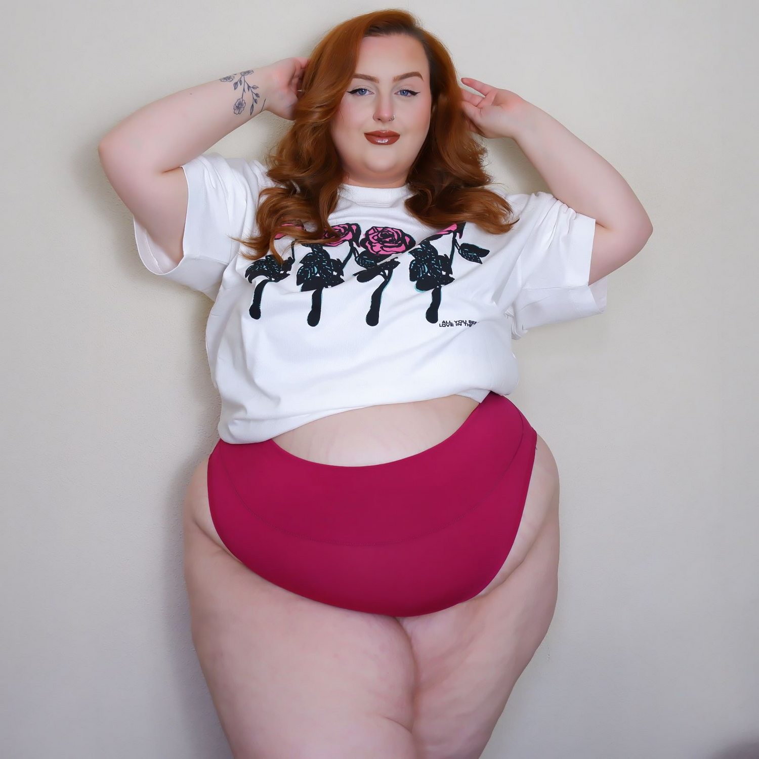 Organic Cotton Super High Leg Panties - Raspberry Pie