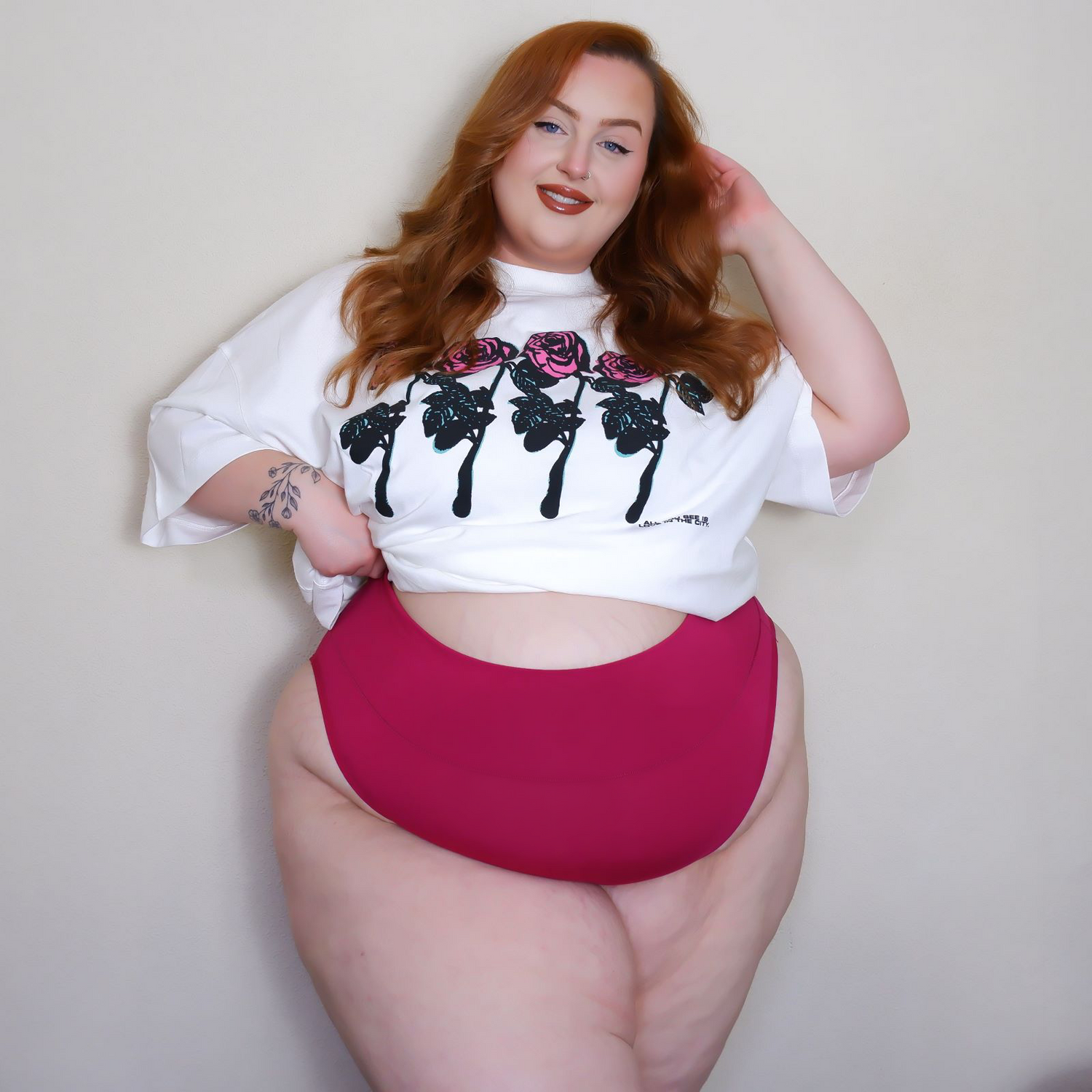 Organic Cotton Super High Leg Panties - Raspberry Pie