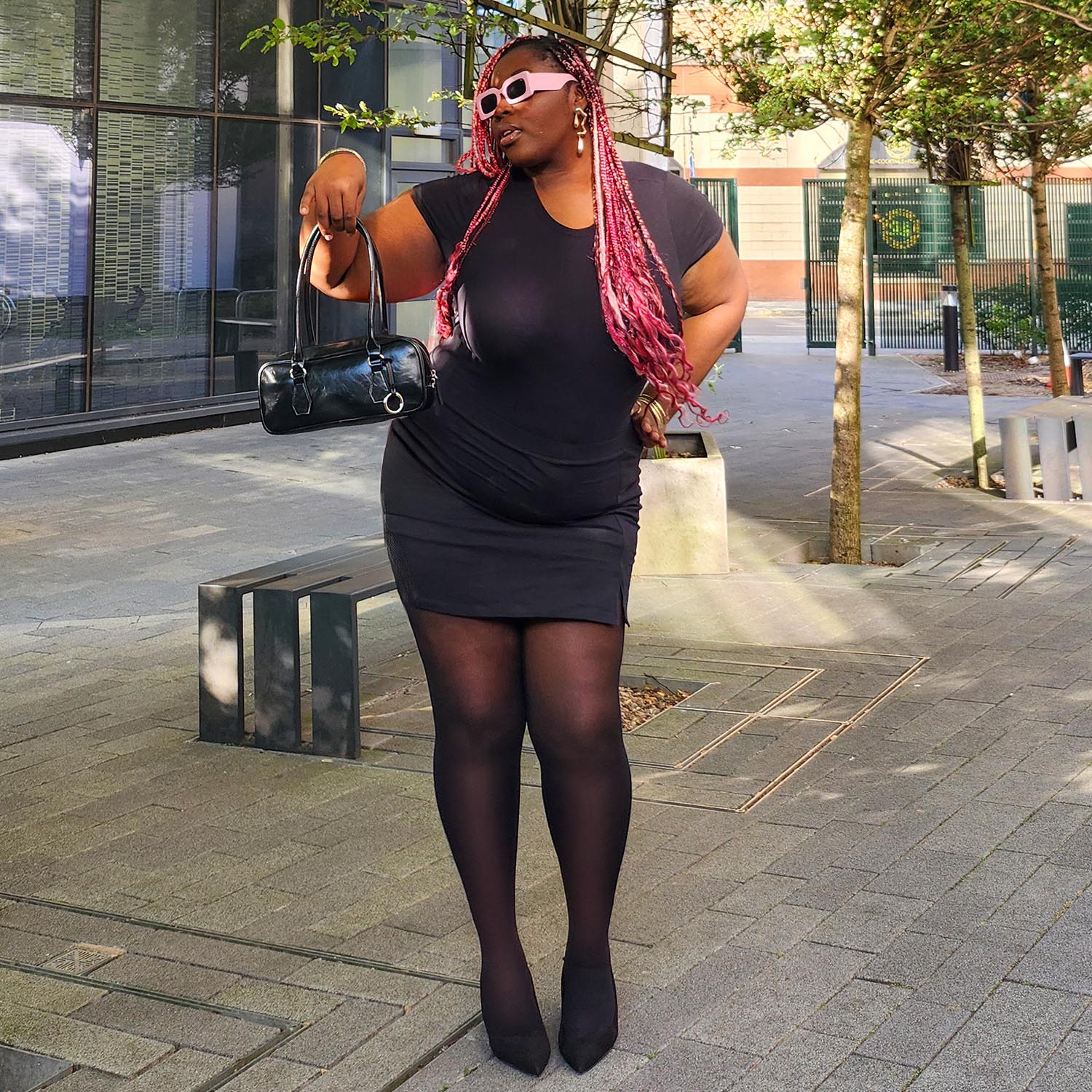 Semi-Opaque 50 Den Halo Tights - Liquorice