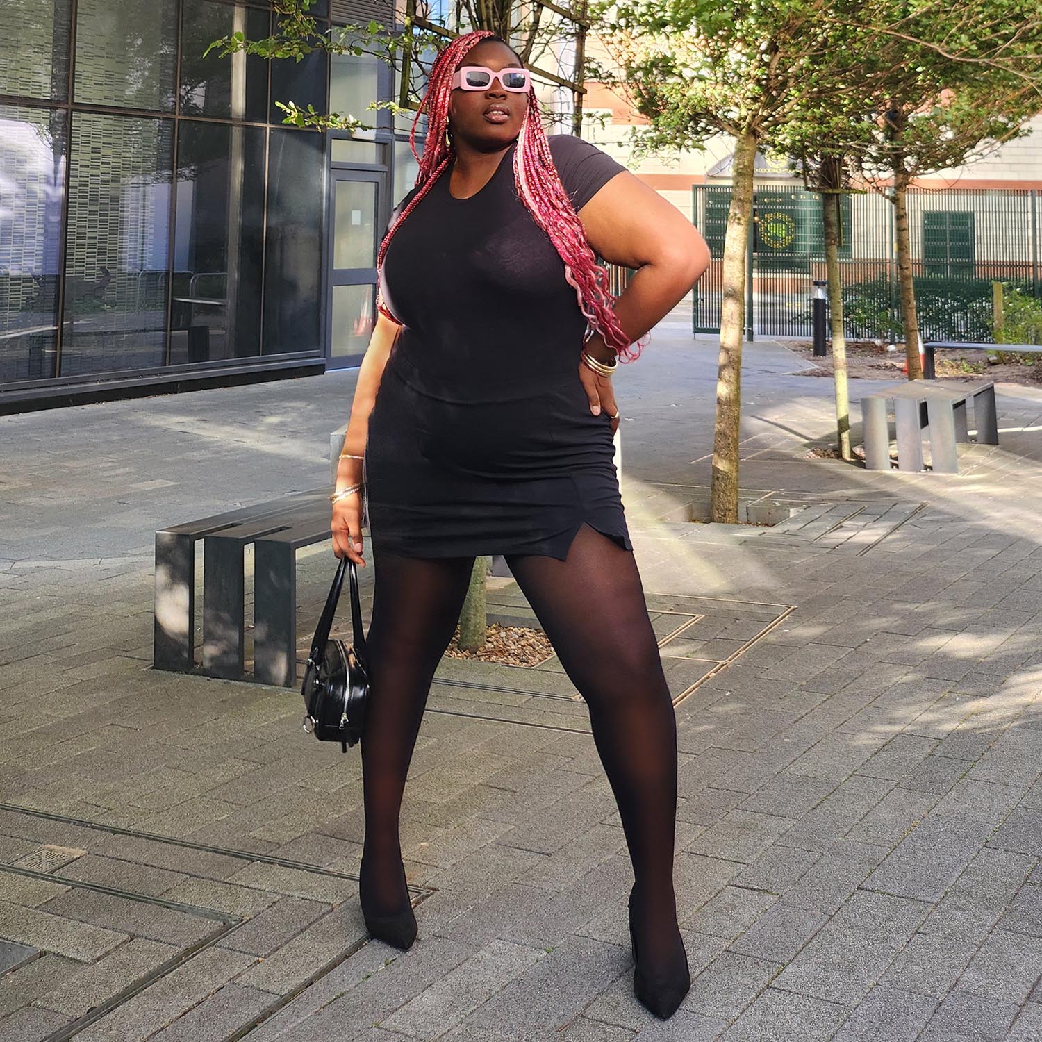 Semi-Opaque 50 Den Halo Tights - Liquorice