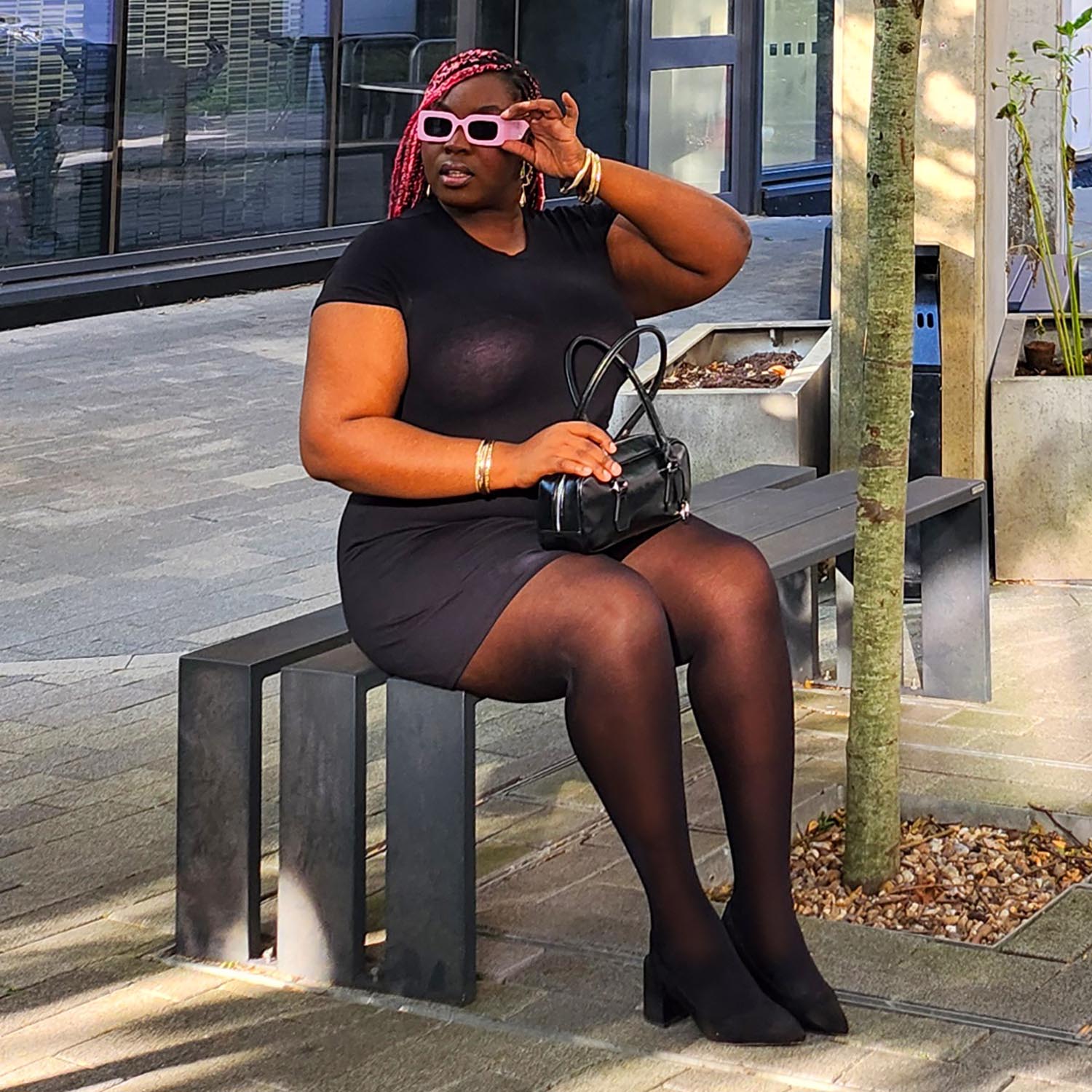 Semi-Opaque 50 Den Halo Tights - Liquorice