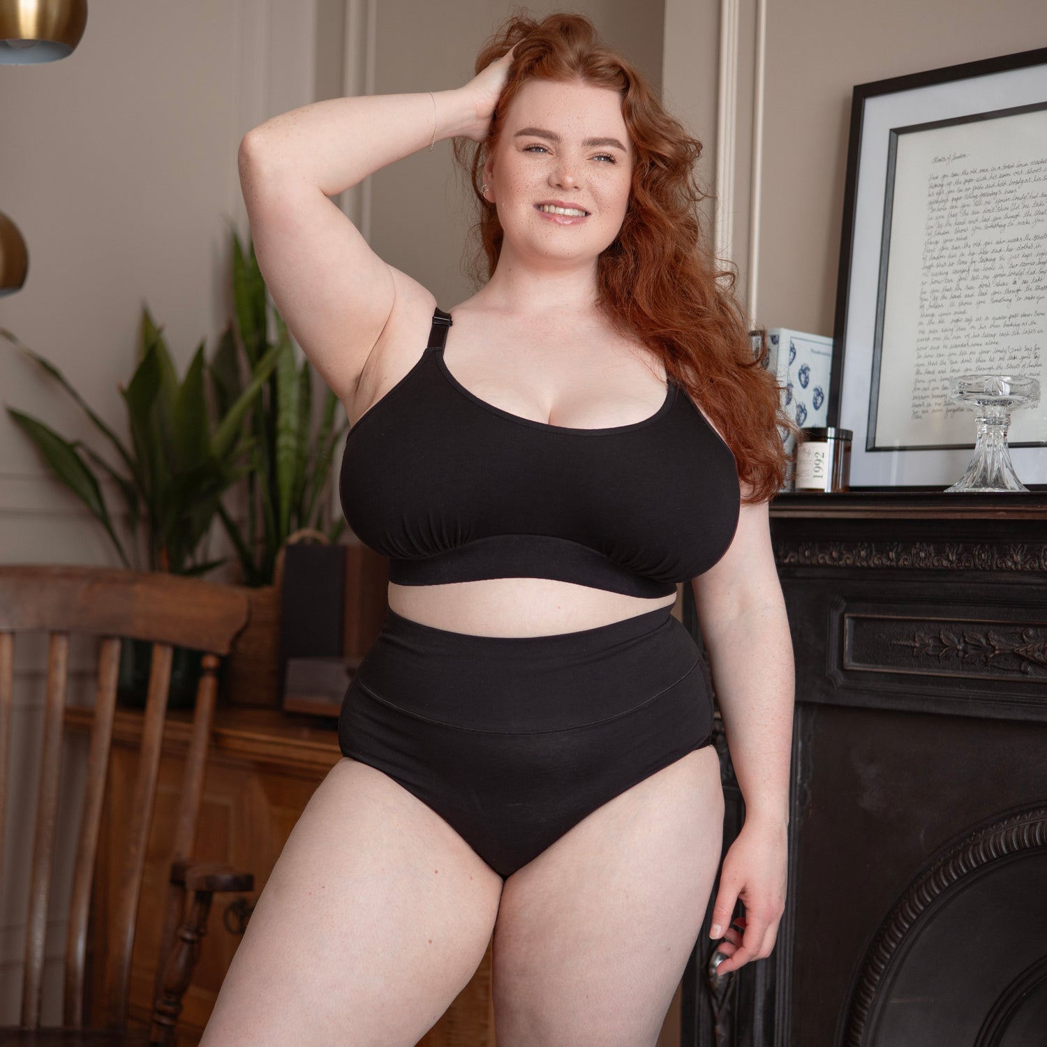 Cotton Comfort Bralette - Black