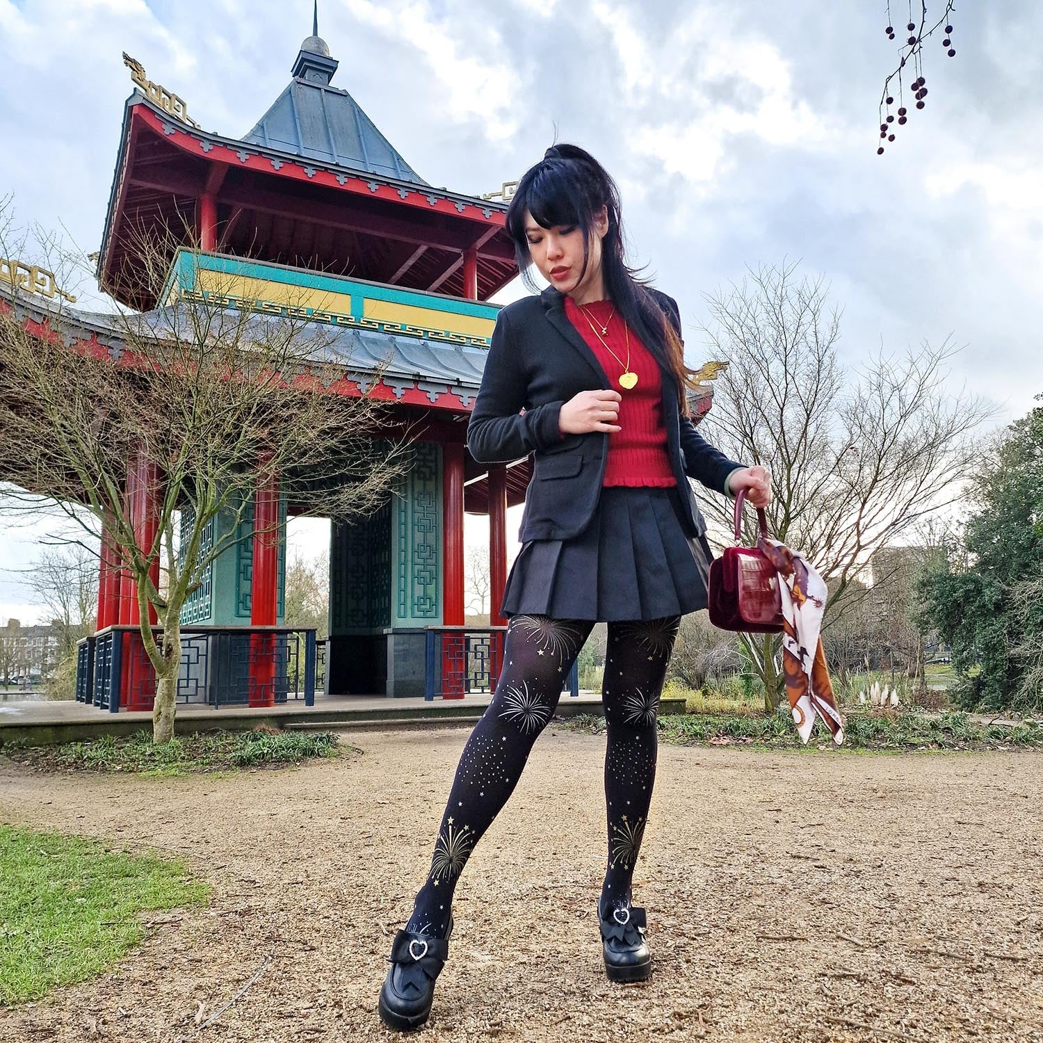 Opaque Tights - Glitter Fireworks