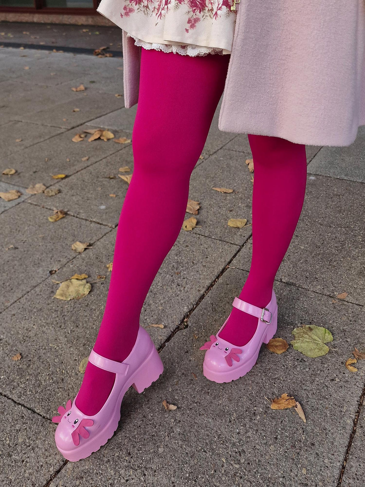 Super Opaque 120 Den Tights - Raspberry Pie