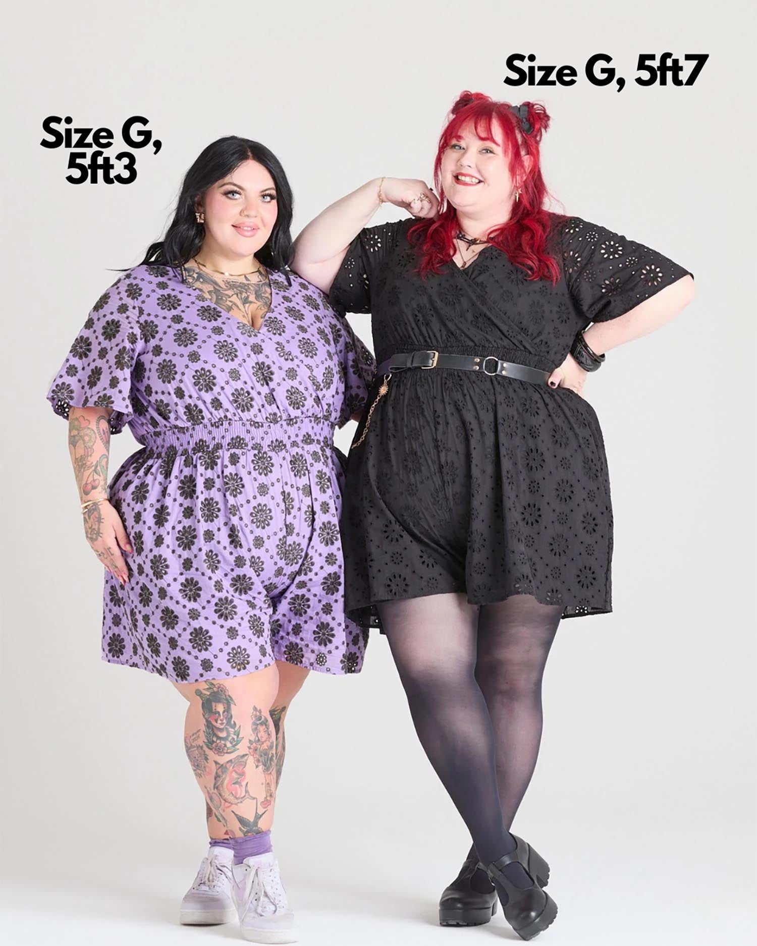 Broderie Anglaise Playsuit - Cassis de Violet