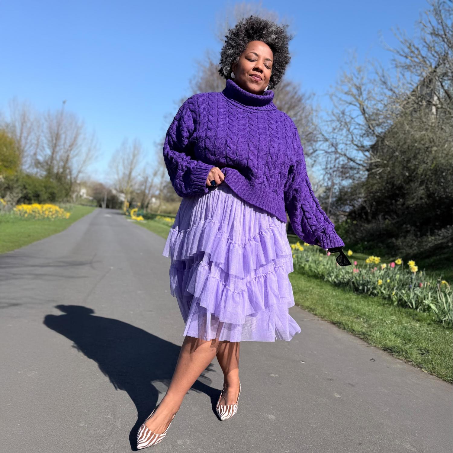 Mesh Skirt - Lavender Fields