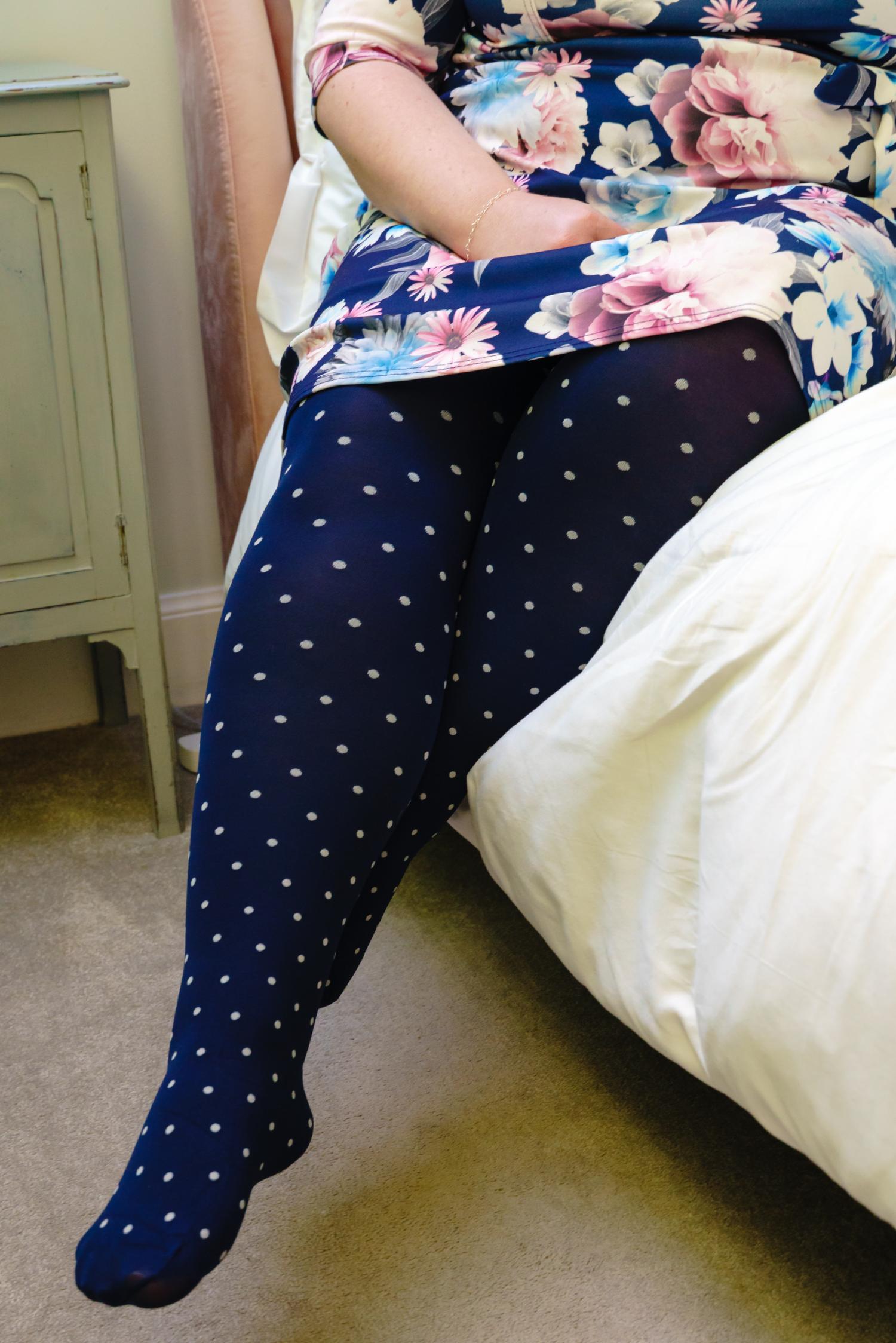 Sweet Spot | Dinky Navy & White Polka Dot Tights | Snag – Snag US