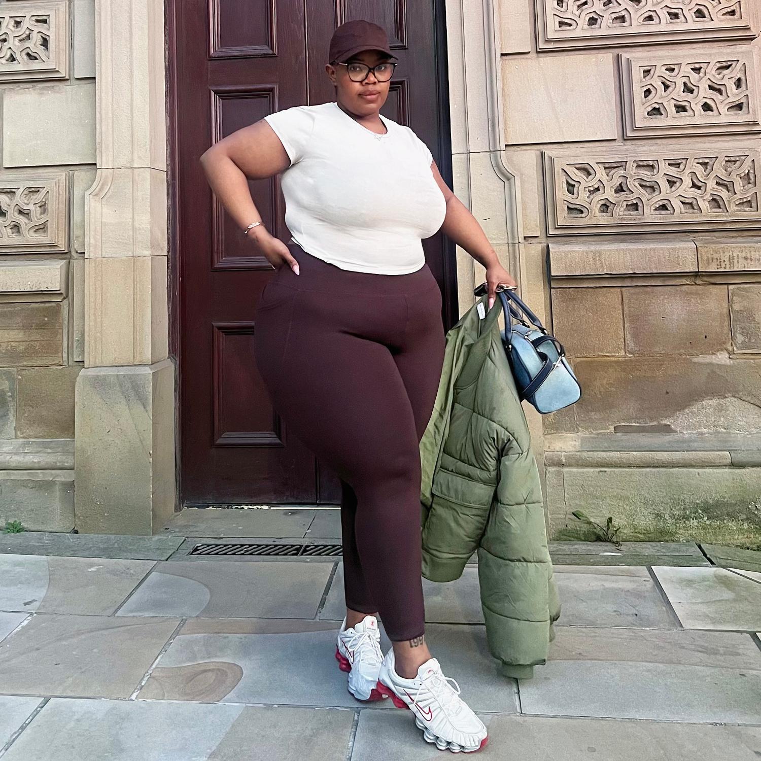 Brown Squat Proof Leggings - Bear | Supportive Sizes 0-34 – Snag US