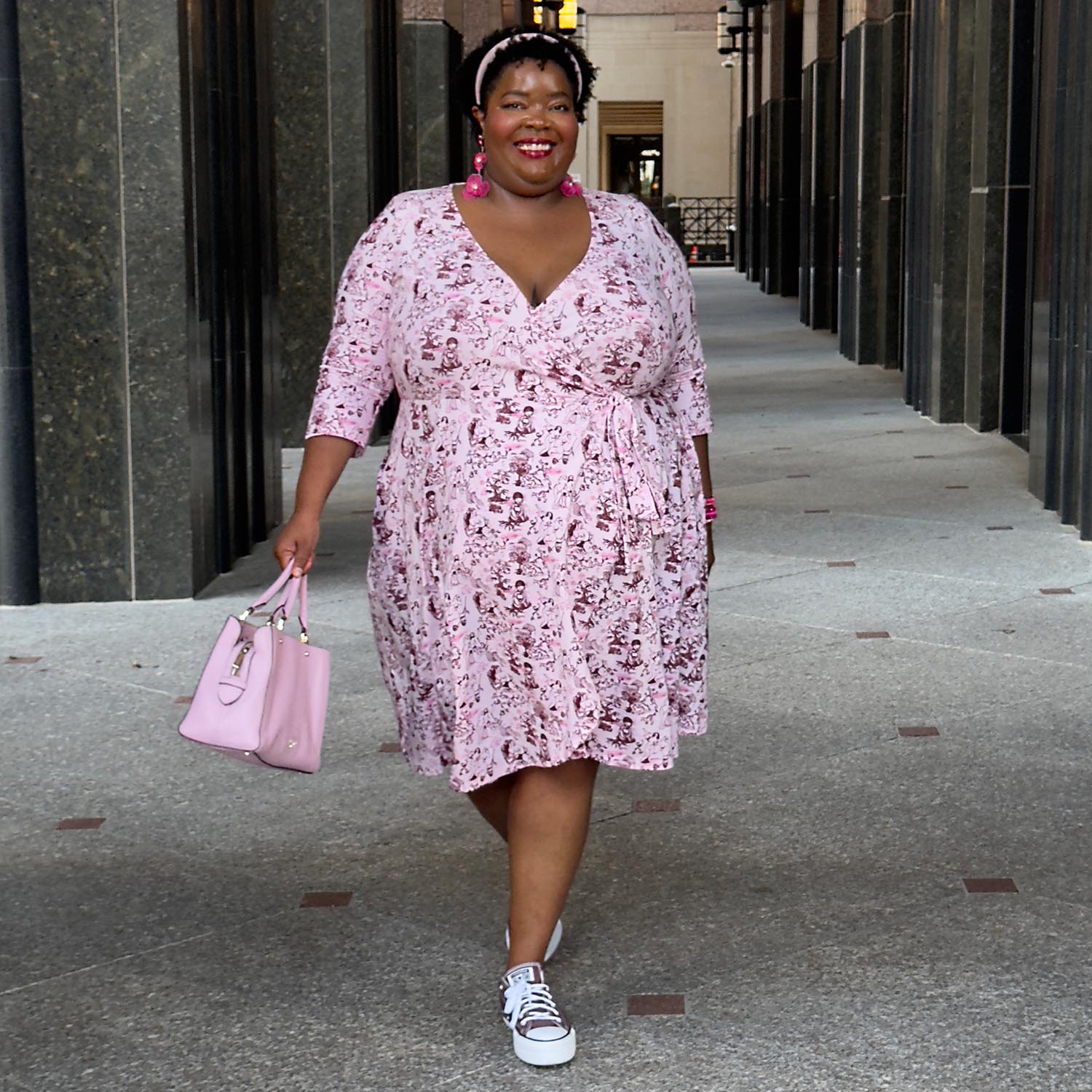 Wrap Dress - Passion au Jardin - L'Amour Rose