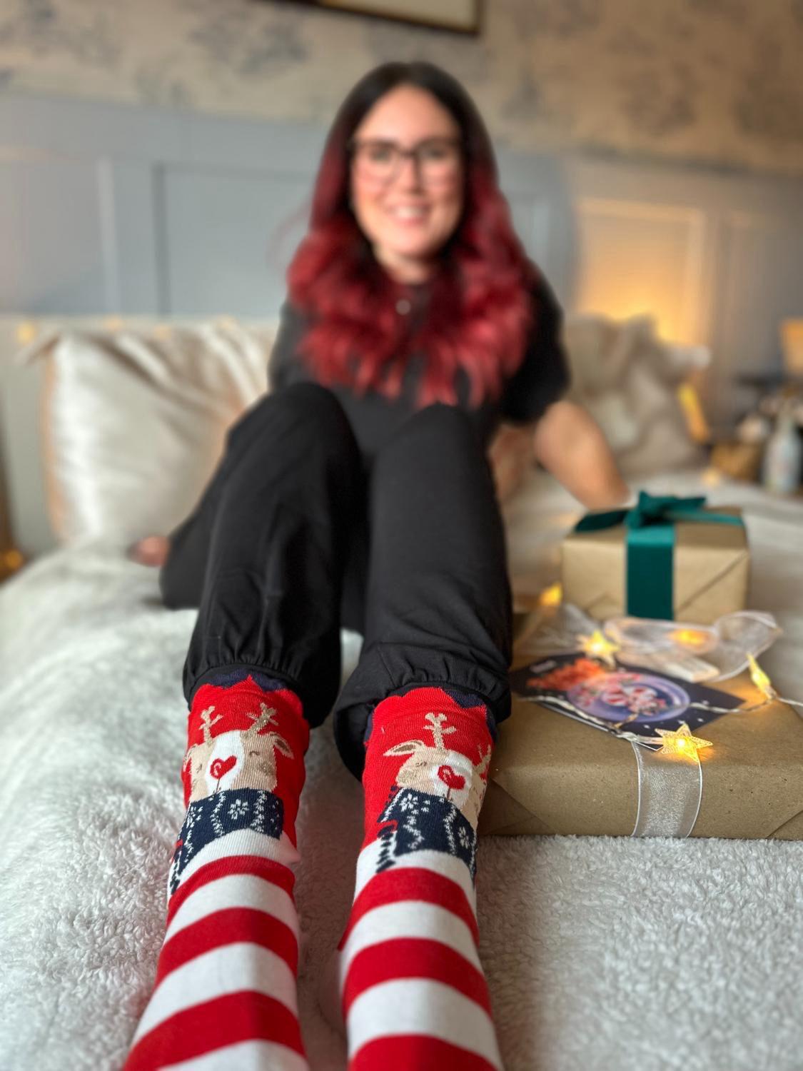 Cotton Ankle Socks - Reindeer