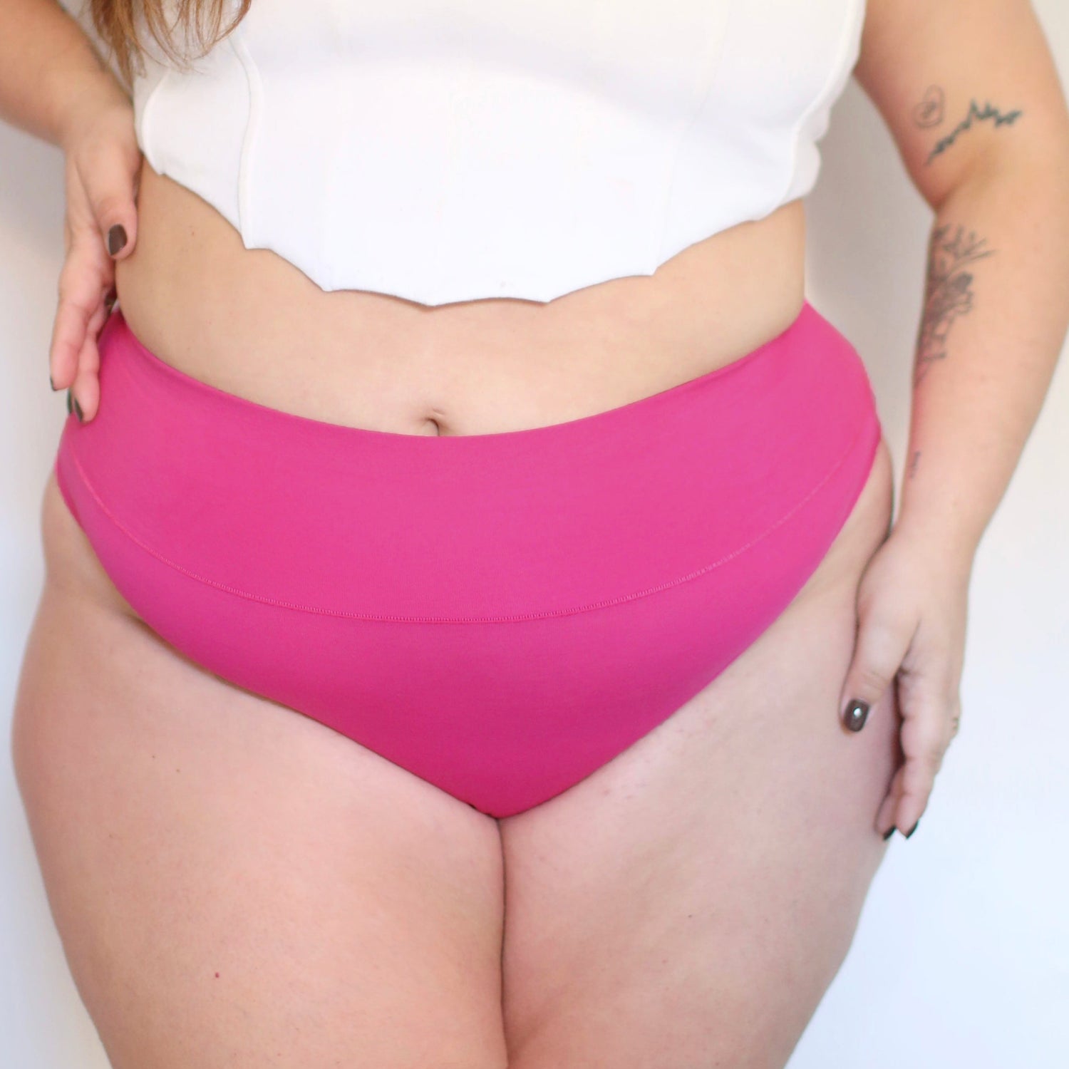 Organic Cotton Super High Leg Panties - Barbara