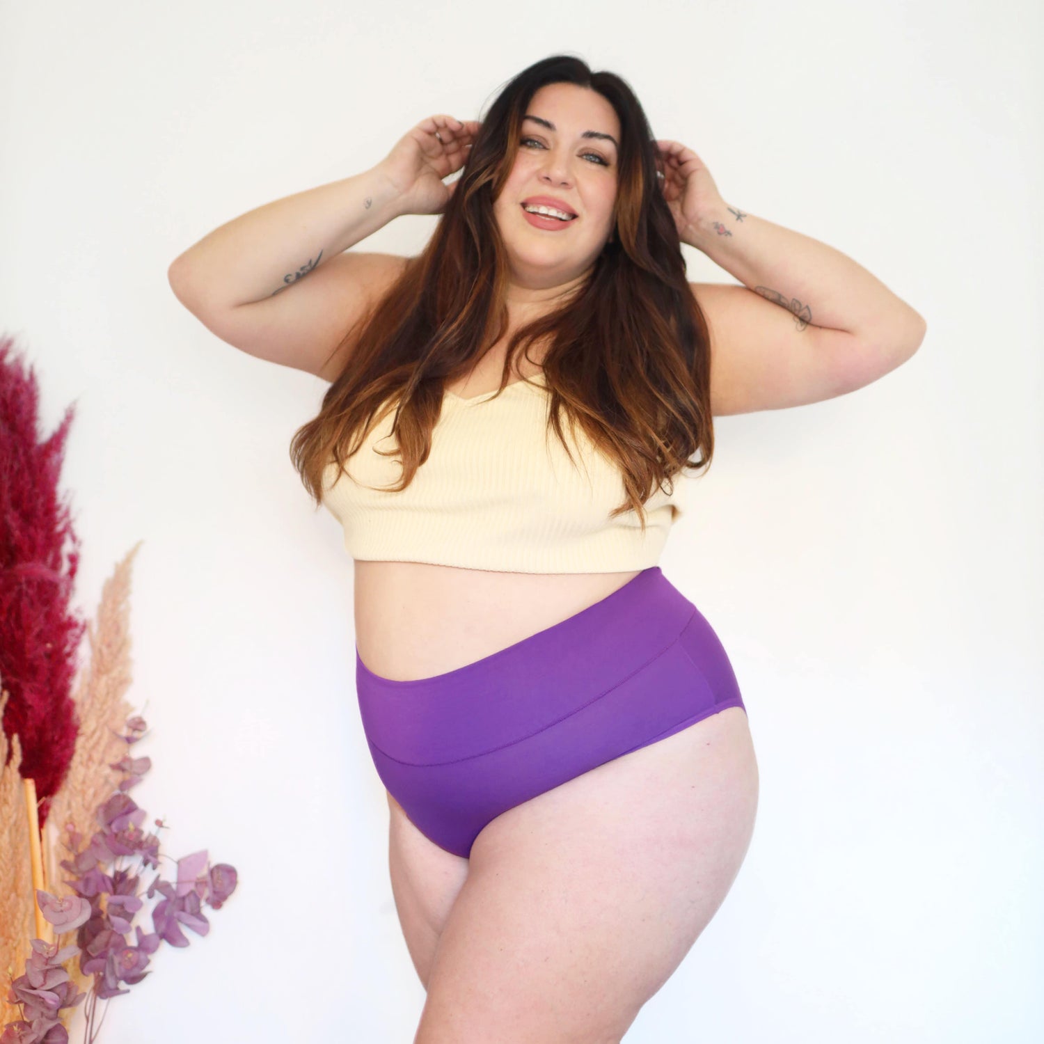 Organic Cotton Full Brief Panties - Grape Escape