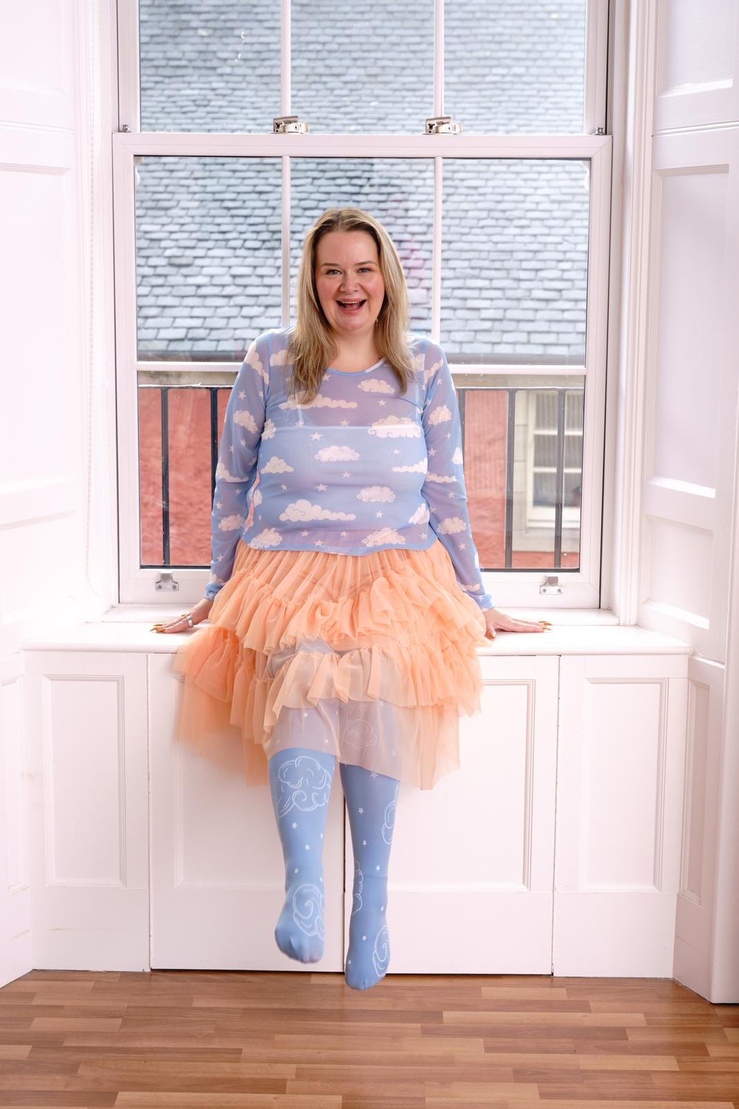 Opaque 80 Den Tights - Woodcut Clouds