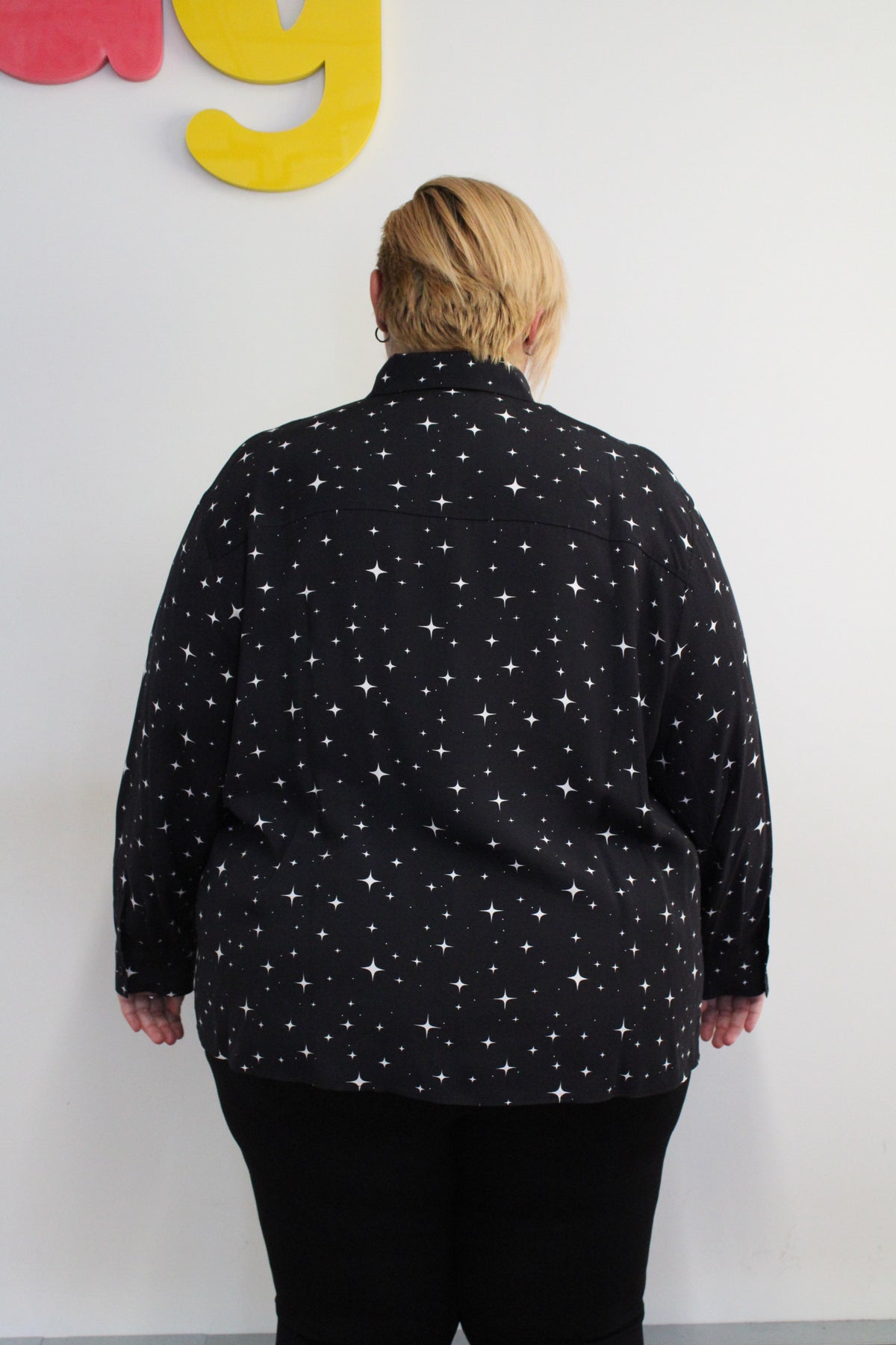 Tailored Woven Viscose Shirt - Night Sky