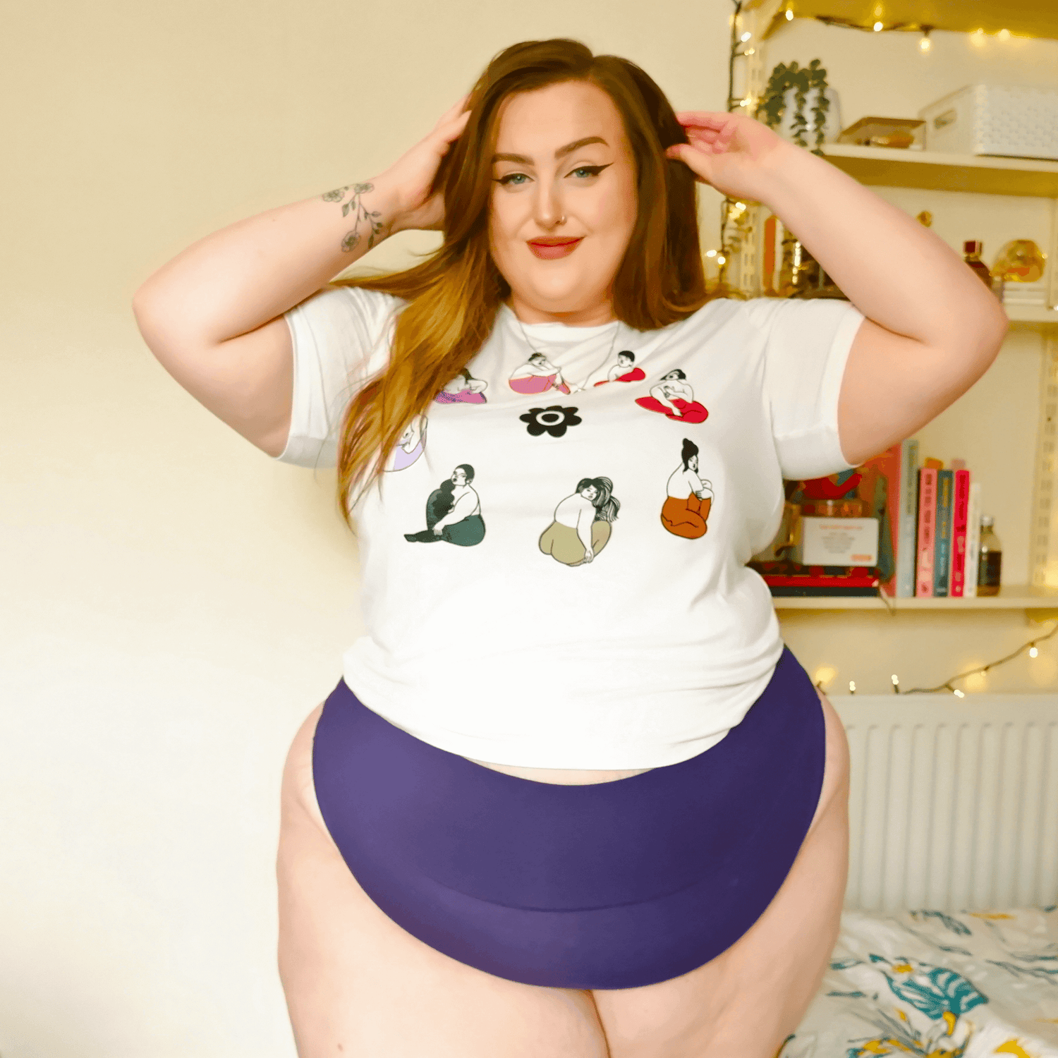 Organic Cotton Cheeky High Leg Panties - Suffragette Purple