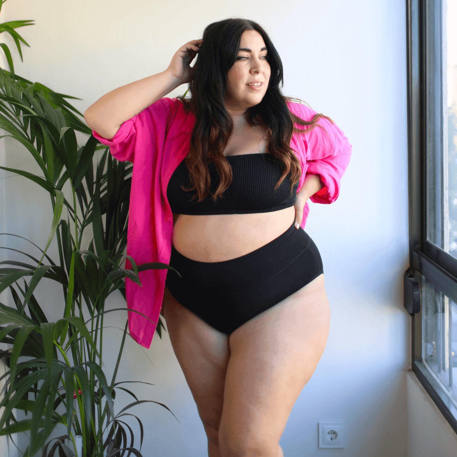 Organic Cotton Full Brief Panties - Black