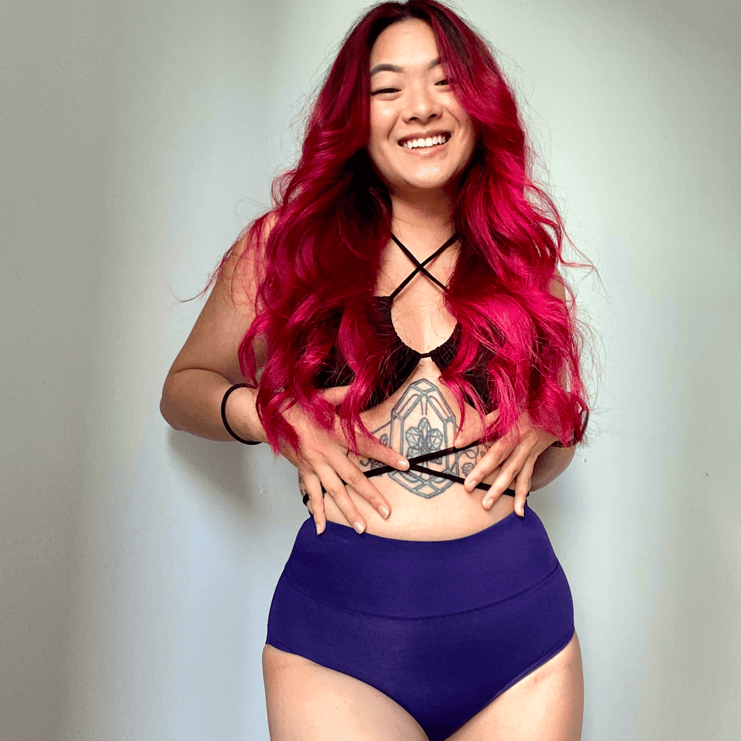 Organic Cotton Full Brief Panties - Suffragette Purple